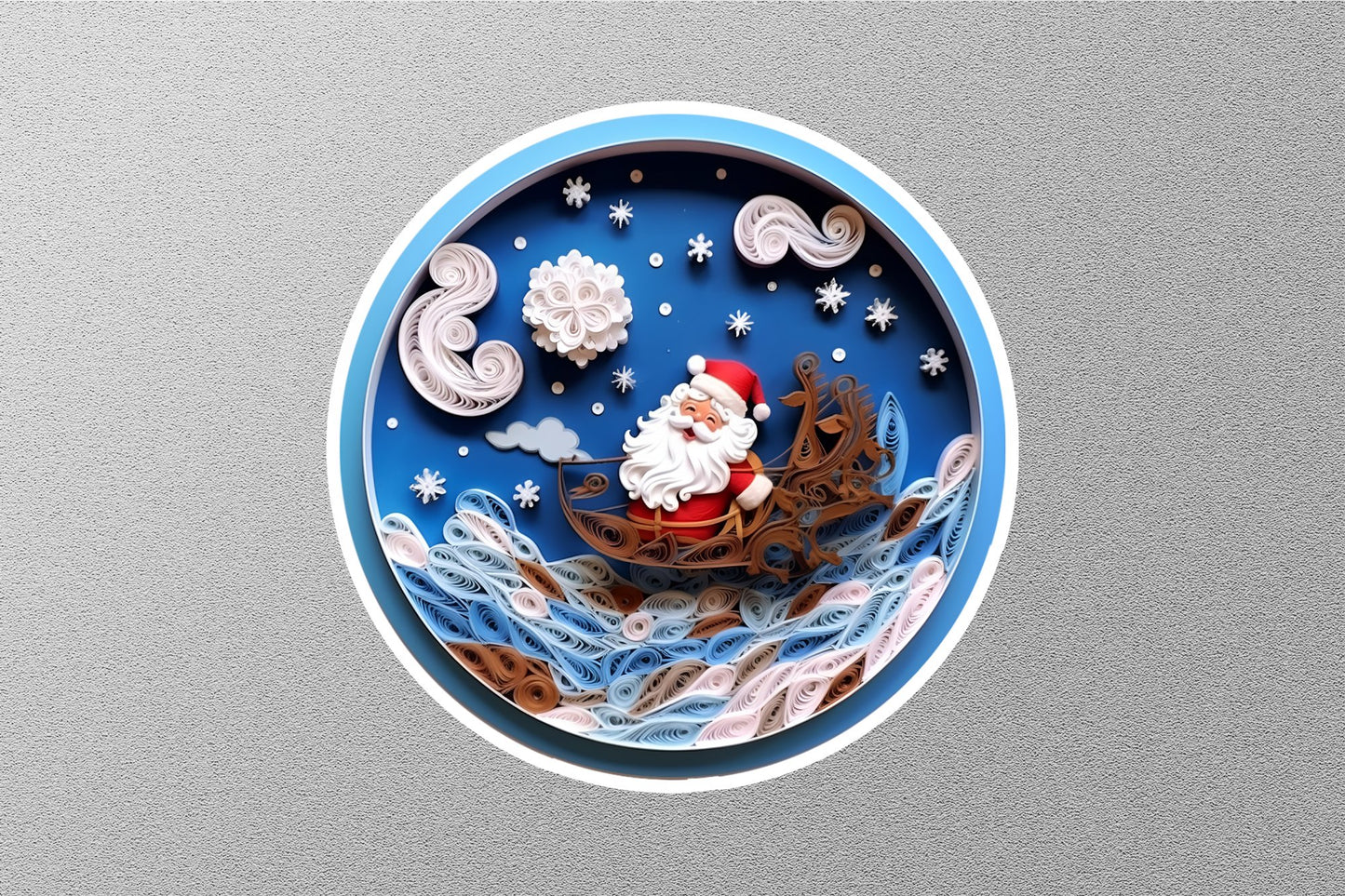Wholesale Smiley Cartoon Santa Claus Christmas Sticker