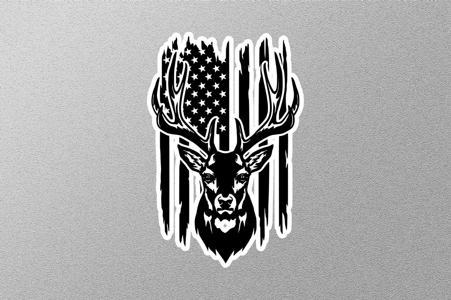 Wholesale USA Deer Distressed Flag Sticker
