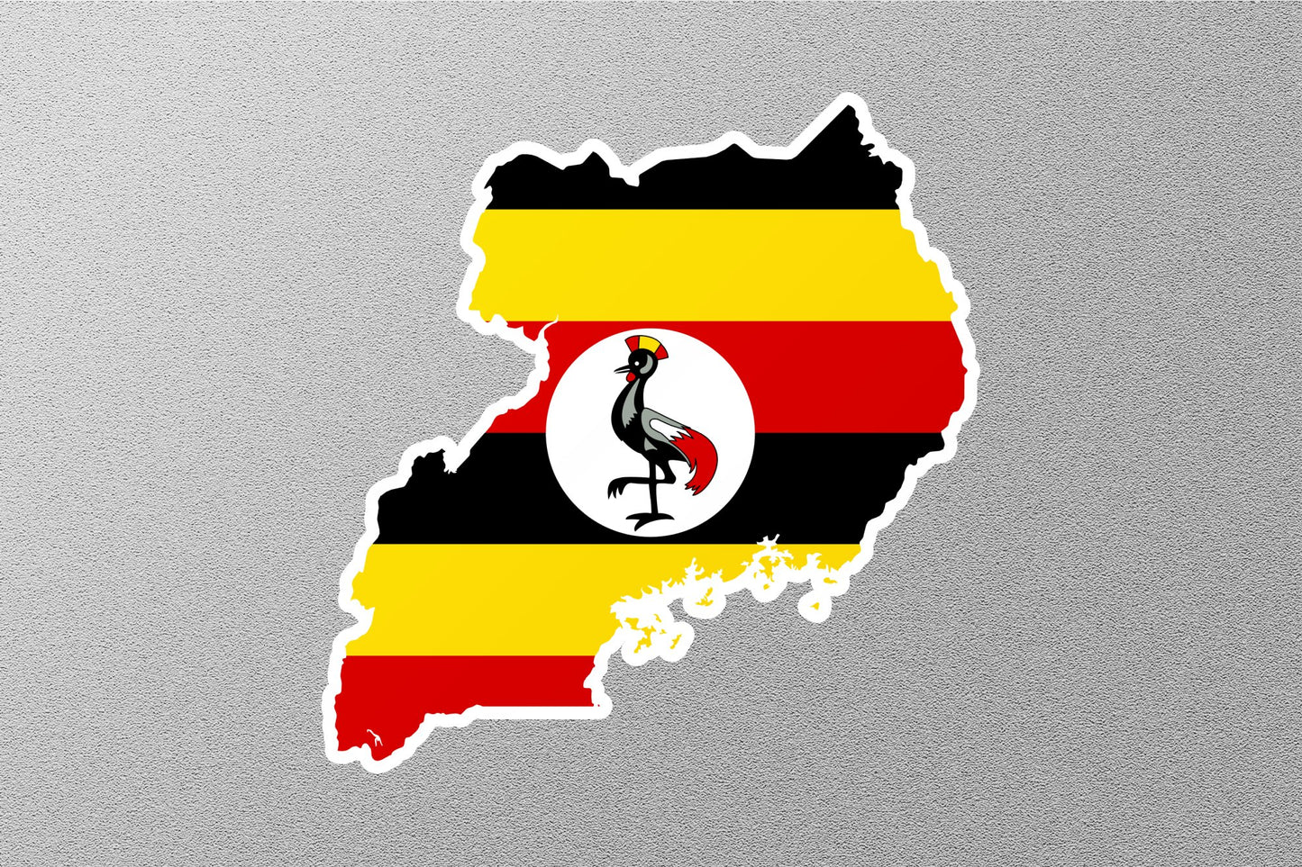 Uganda Country Flag Sticker
