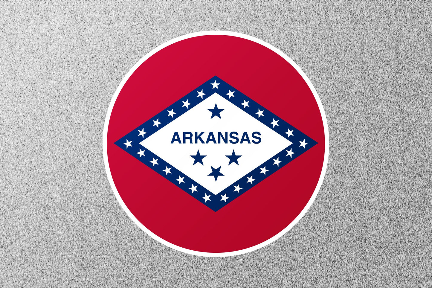 Wholesale Arkansas State Flag Circle Sticker