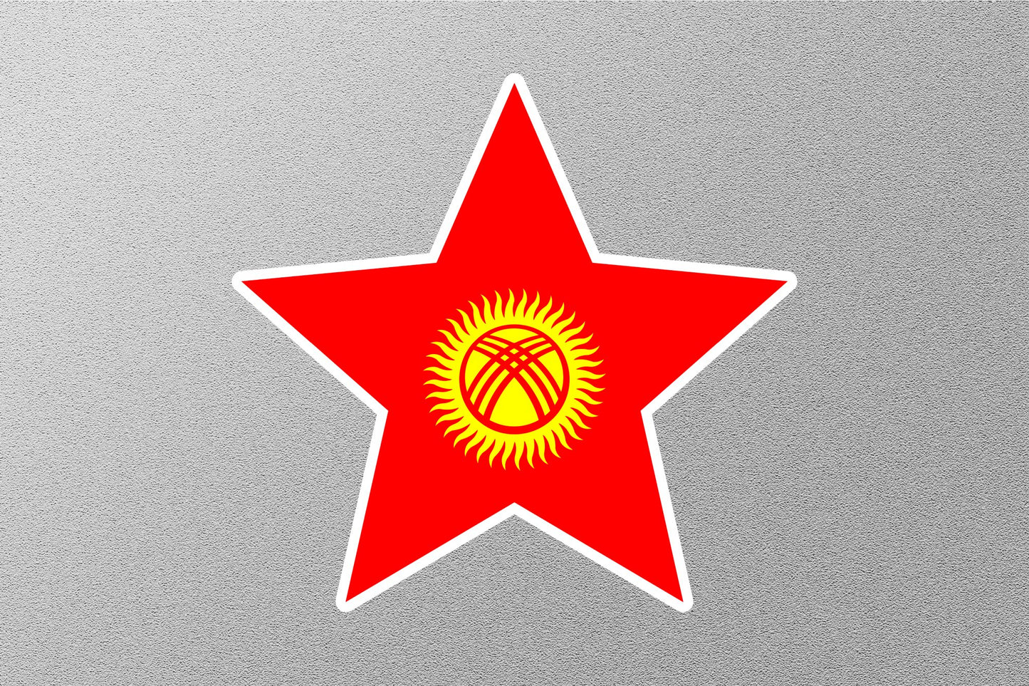 Wholesale Kyrgyzstan Star Flag Sticker