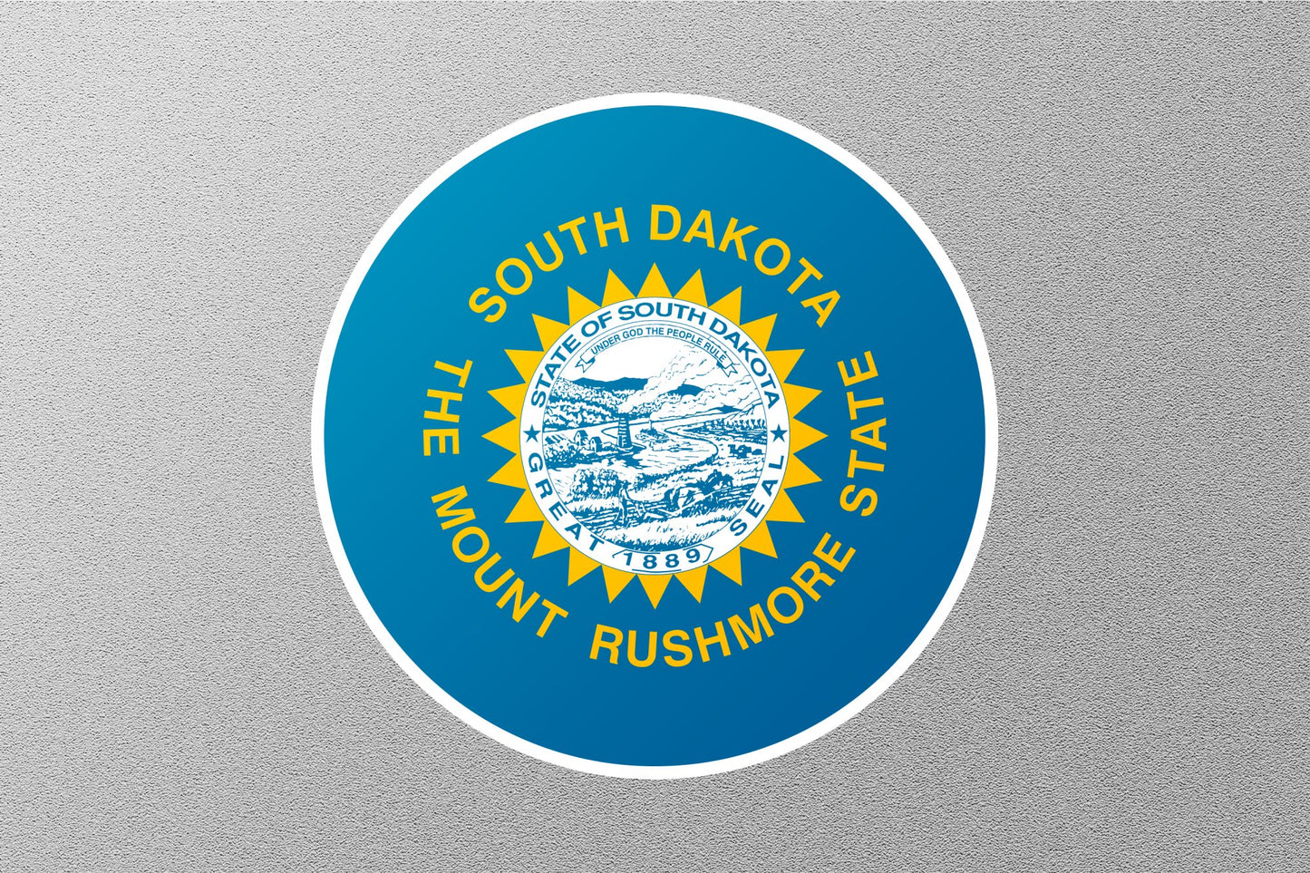 Wholesale South Dakota State Flag Circle Sticker