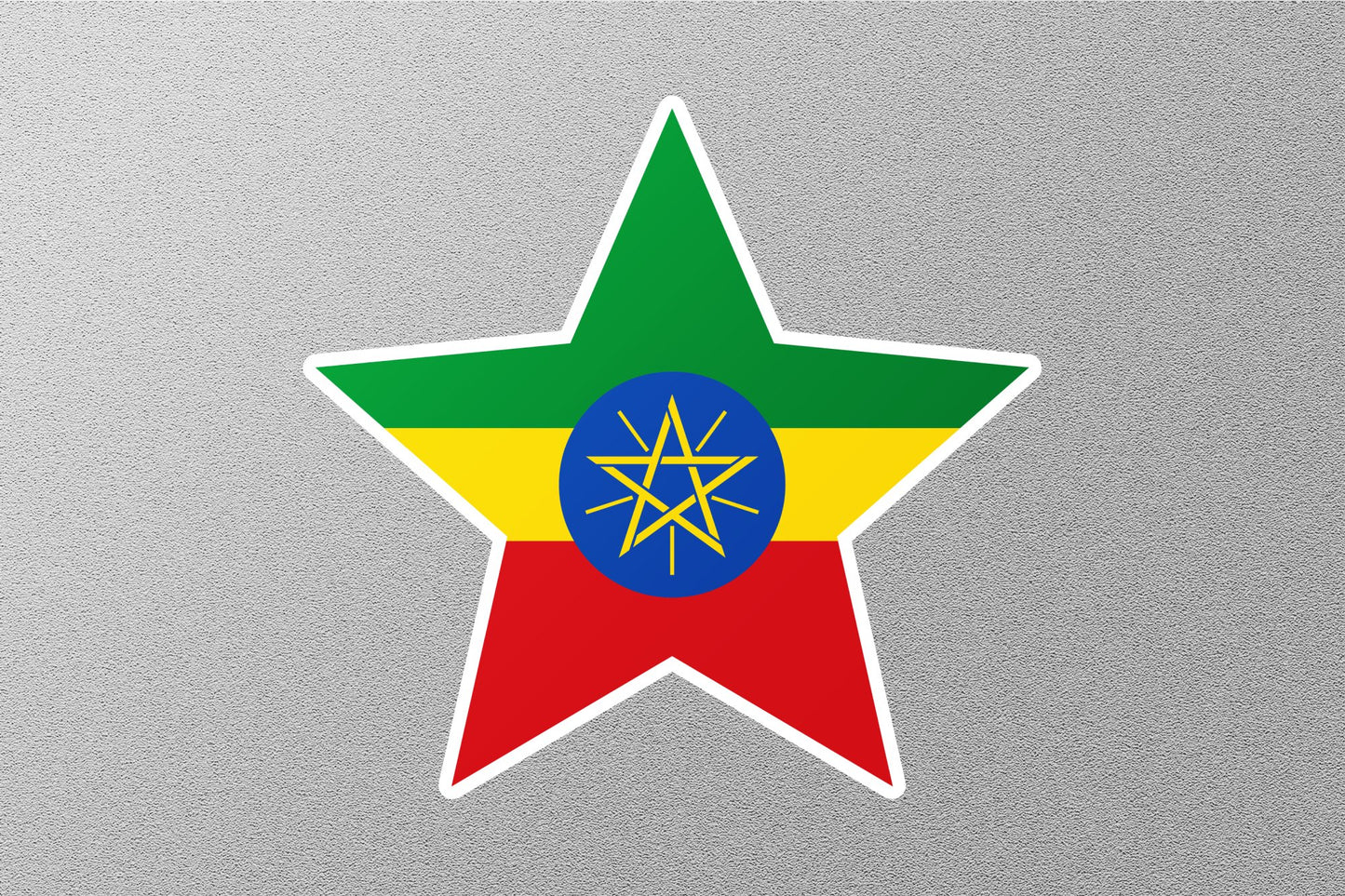 Wholesale Ethiopia Star Flag Sticker