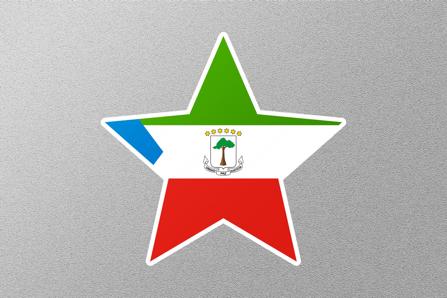 Wholesale Equatorial Guinea Star Flag Sticker