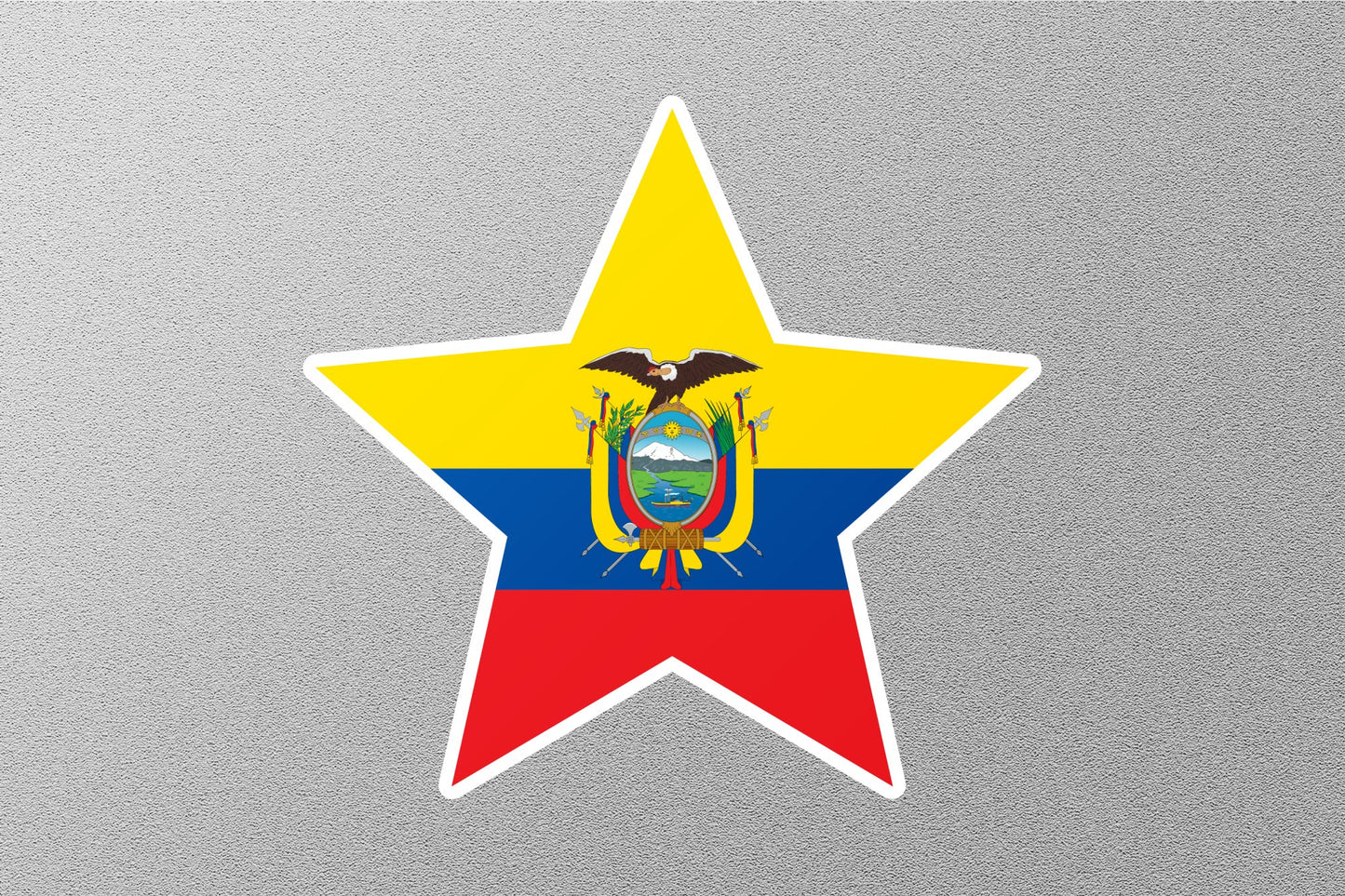 Wholesale Ecuador Star Flag Sticker