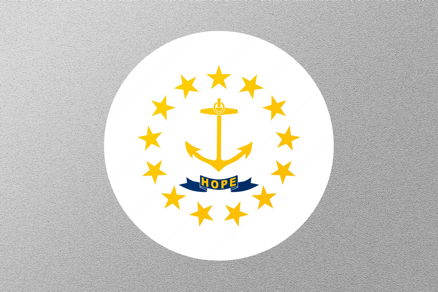 Wholesale Rhode Island State Flag Circle Sticker