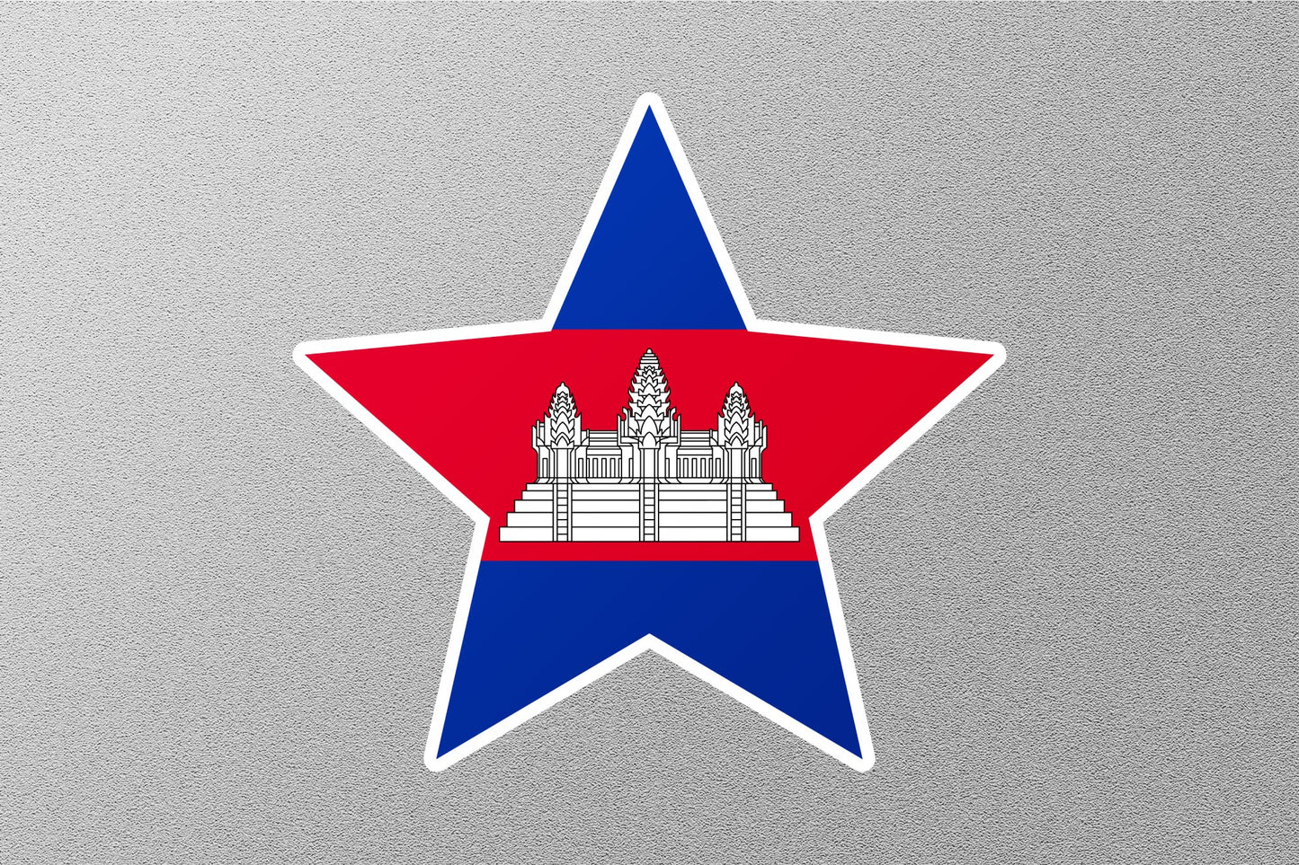 Wholesale Cambodia Star Flag Sticker