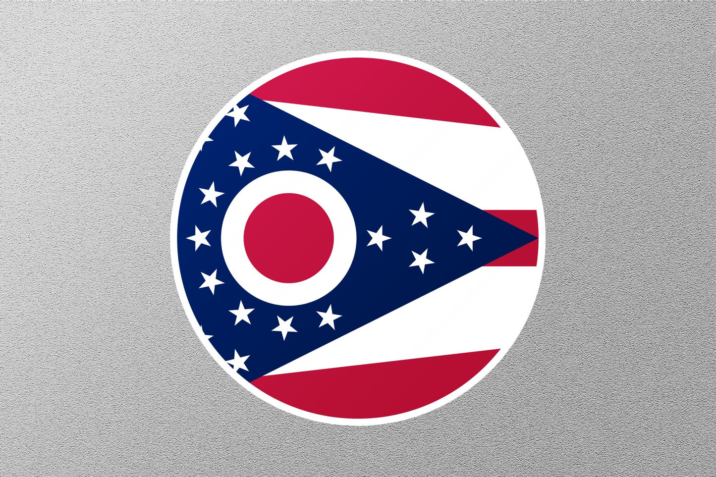 Wholesale Ohio State Flag Circle Sticker