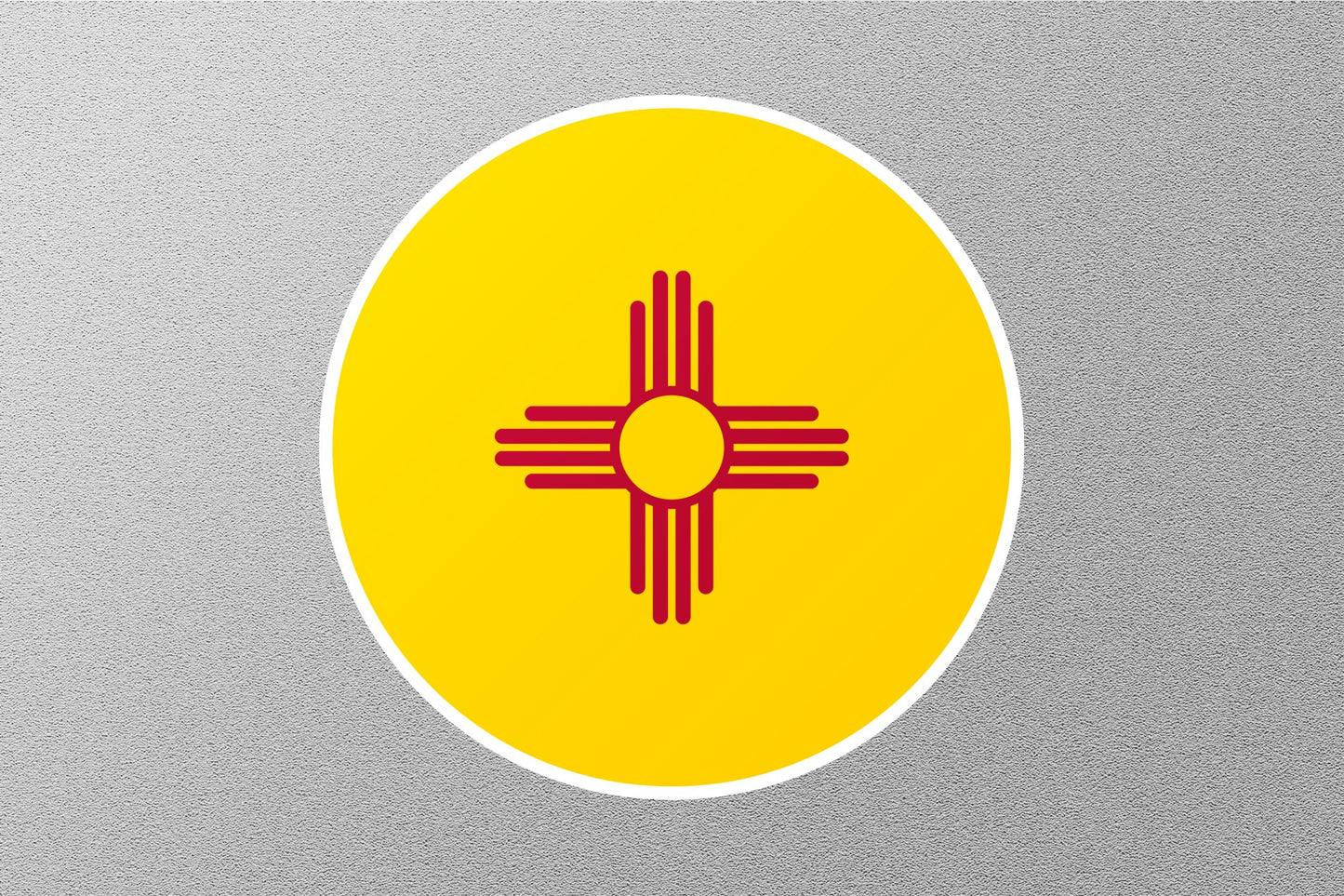 Wholesale New Mexico State Flag Circle Sticker