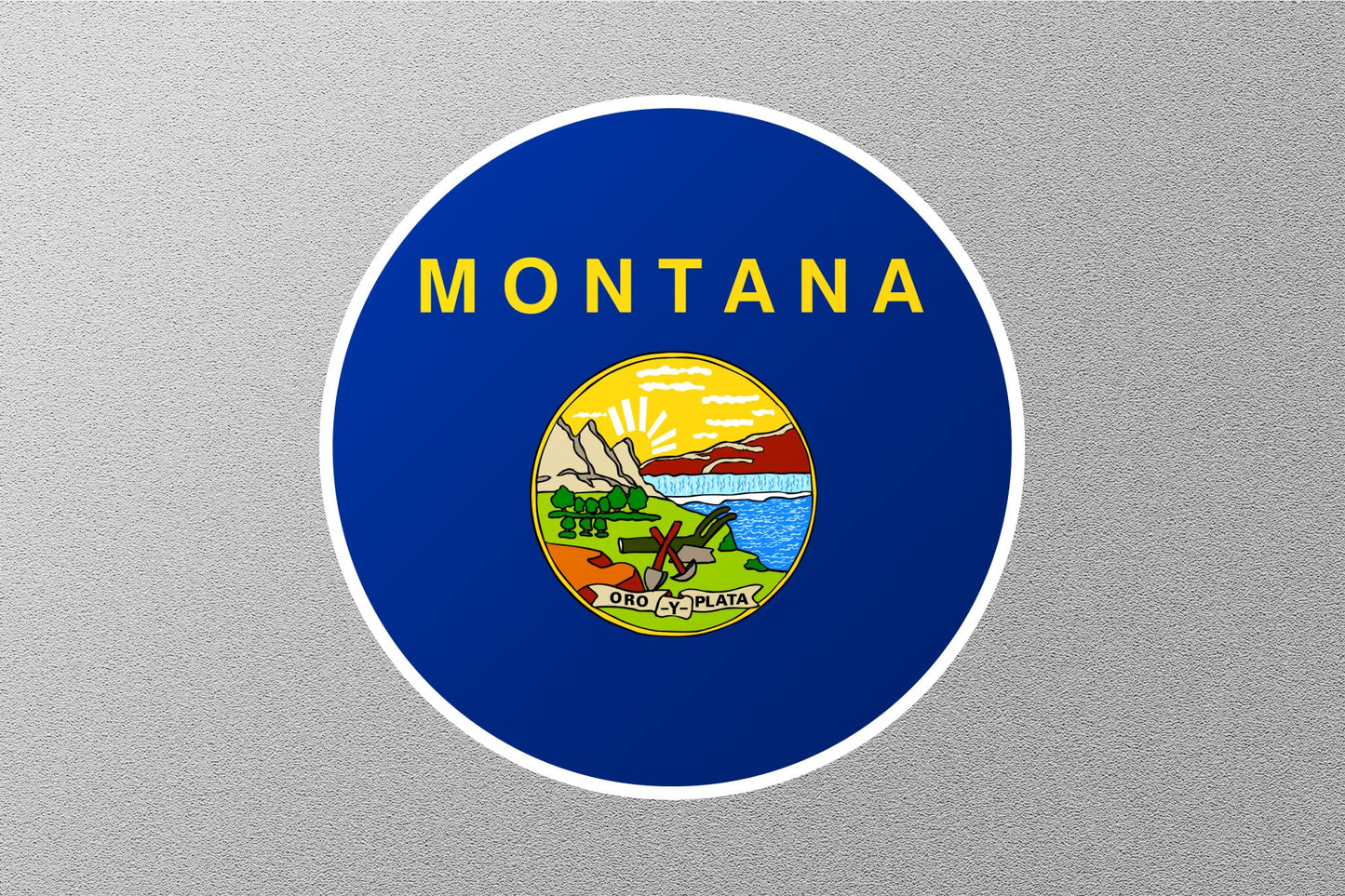 Wholesale Montana State Flag Circle Sticker