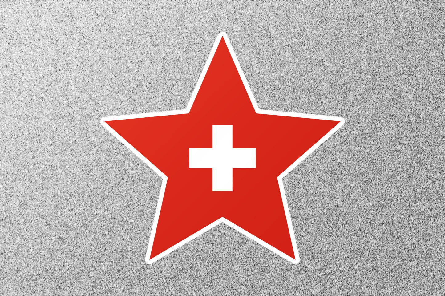 Wholesale Switzerland Star Flag Sticker