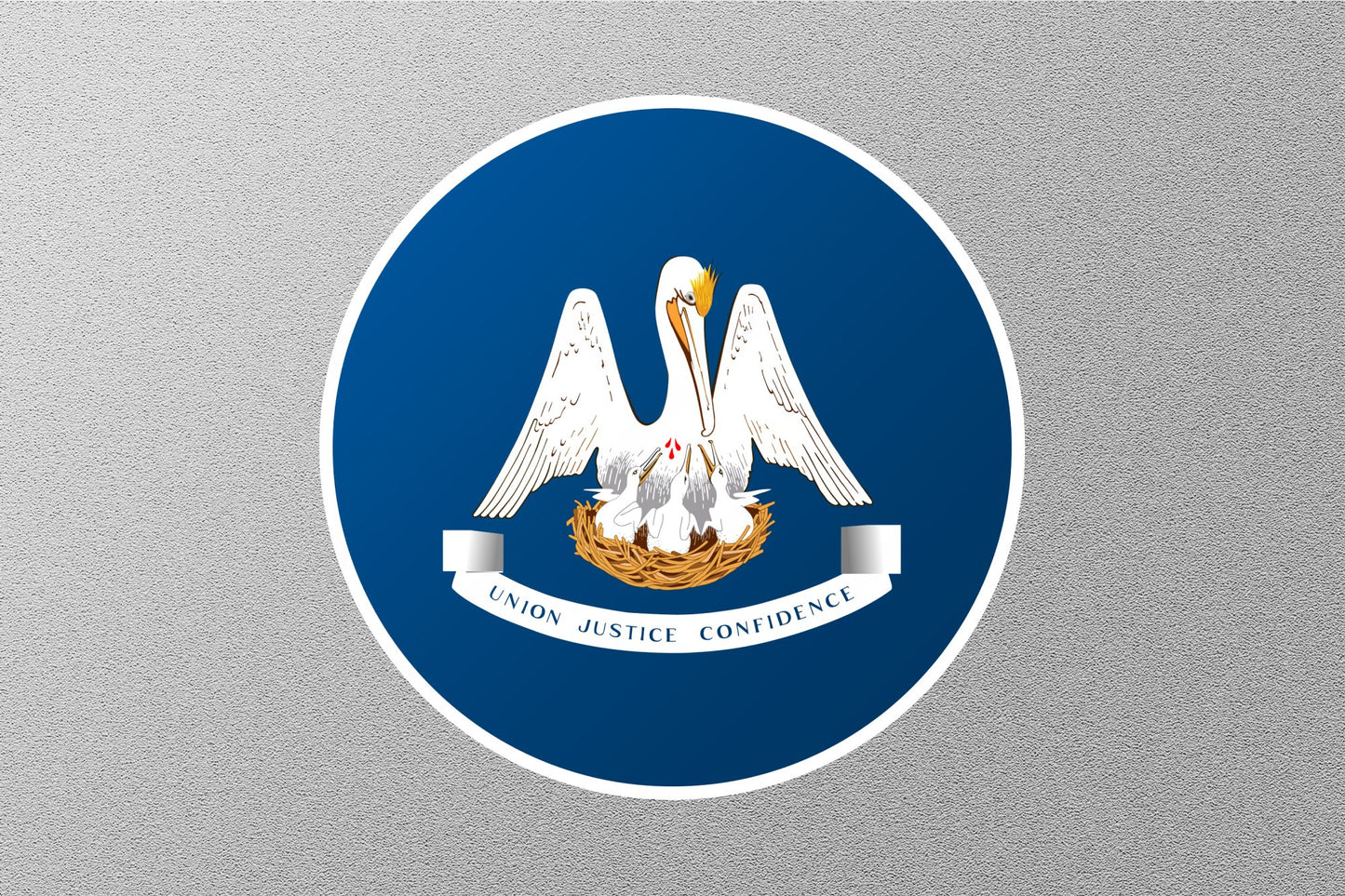 Wholesale Louisiana State Flag Circle Sticker