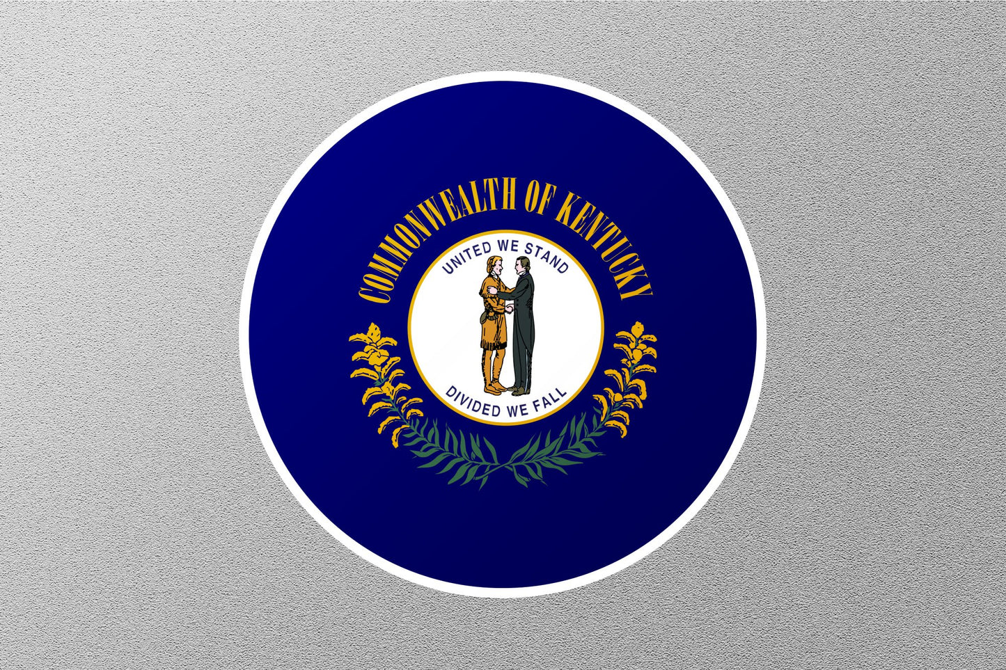Wholesale Kentucky State Flag Circle Sticker