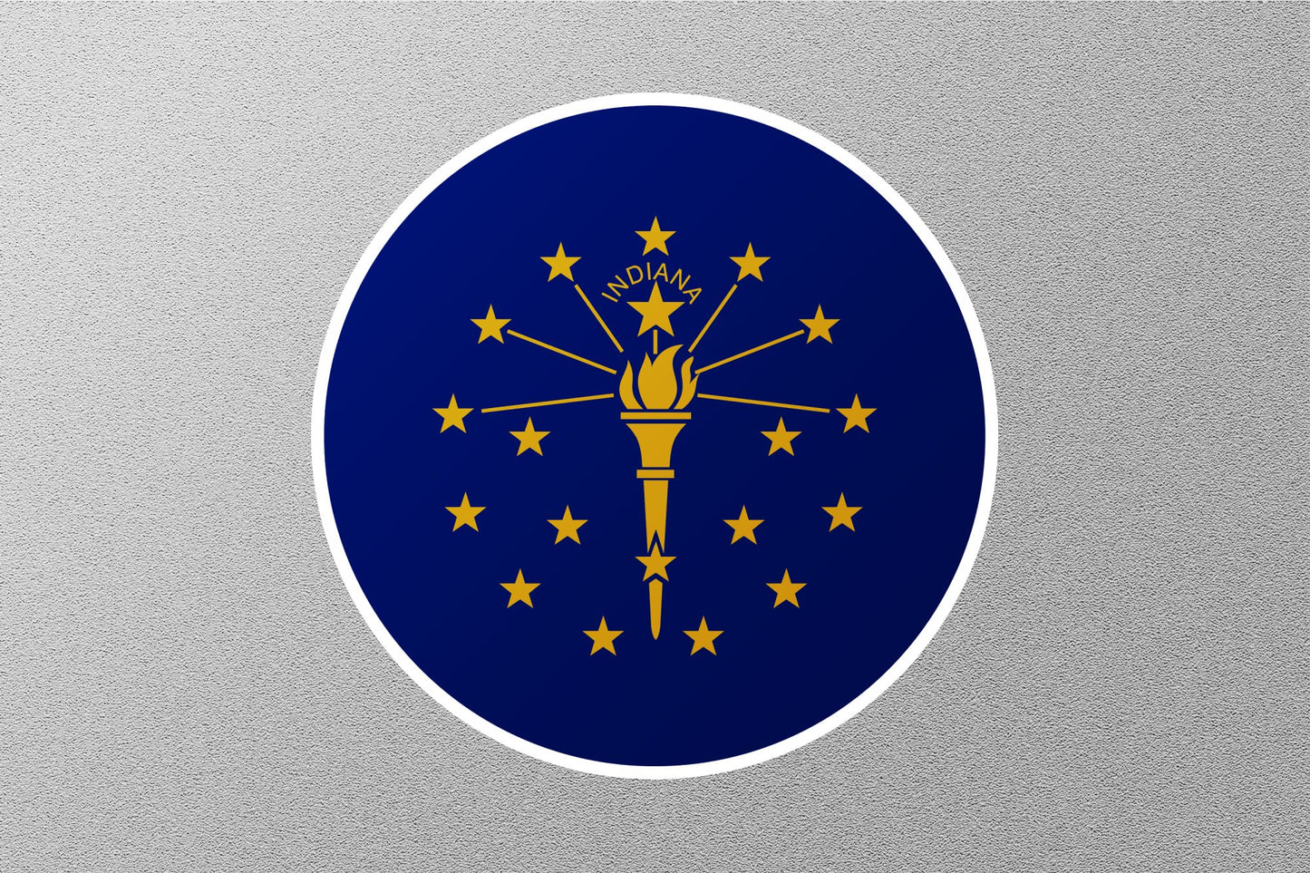 Wholesale Indiana State Flag Circle Sticker