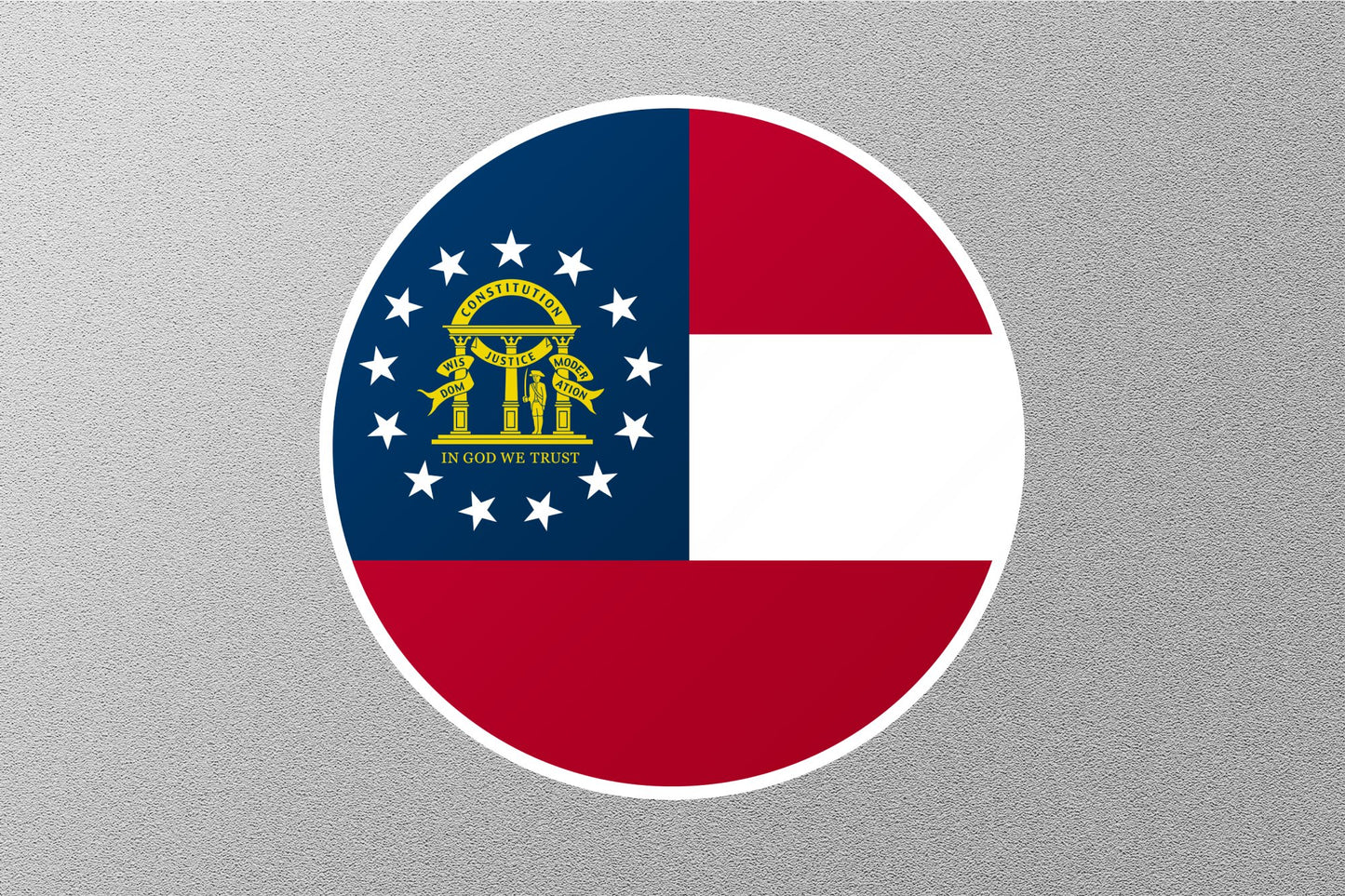 Wholesale Georgia State Flag Circle Sticker