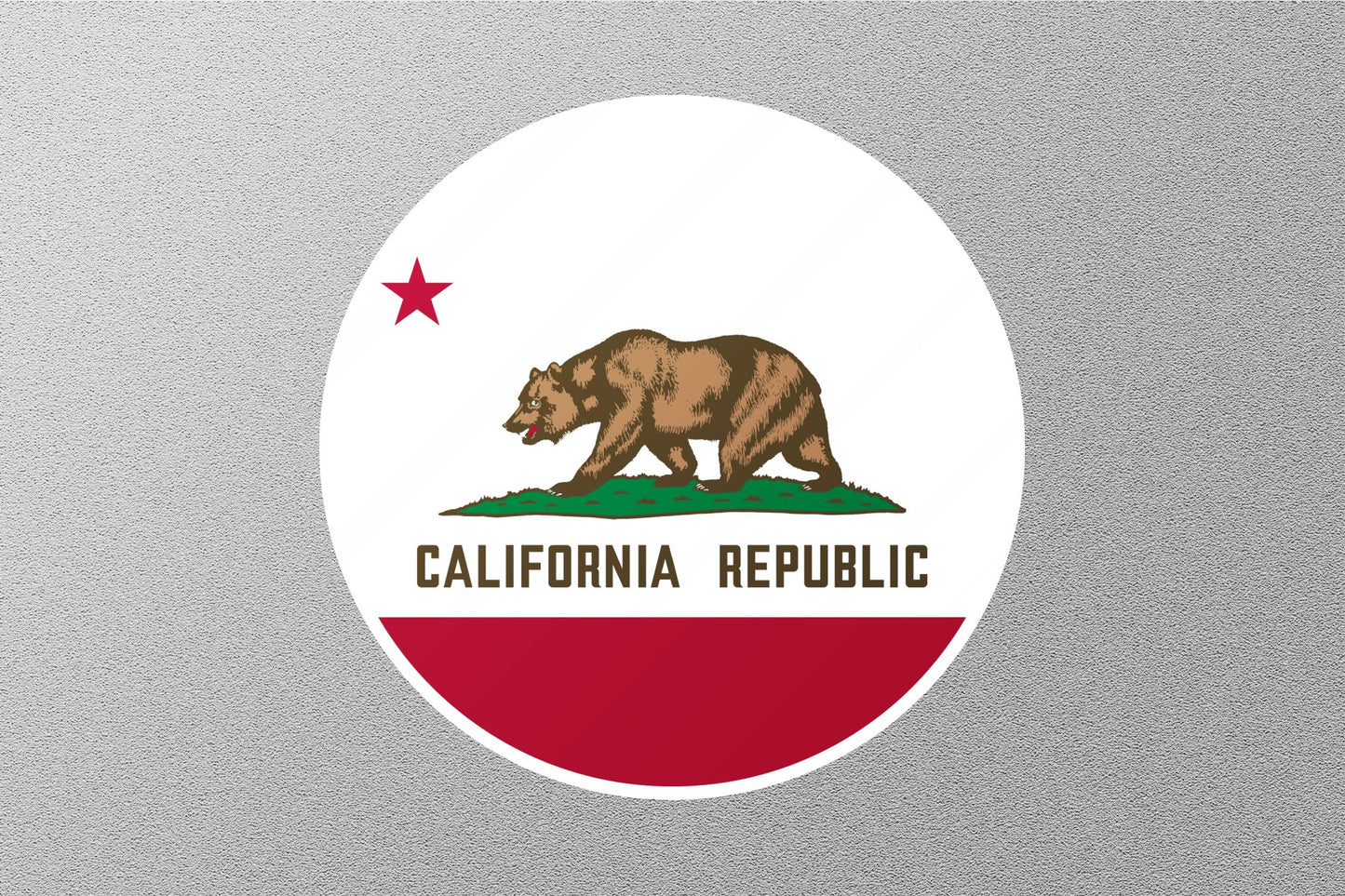 Wholesale California Republic State Flag Circle Sticker