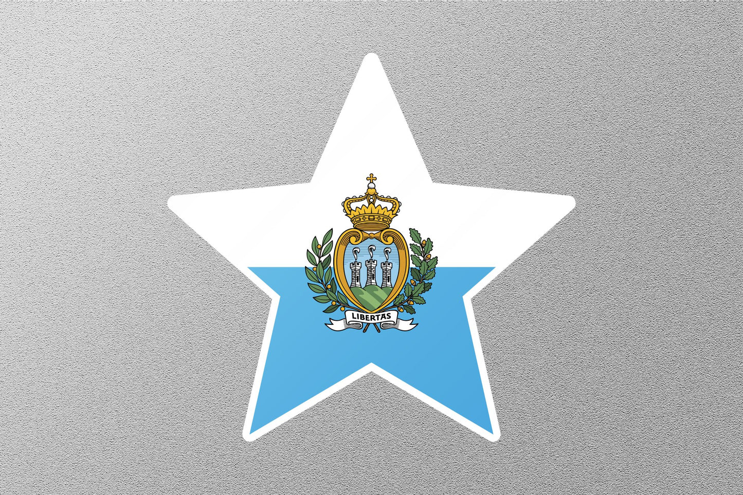 Wholesale San Marino Star Flag Sticker