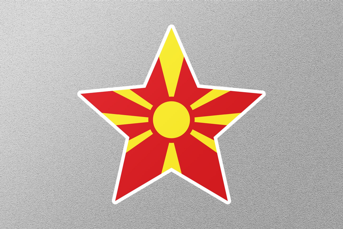 Wholesale North Macedonia Star Flag Sticker