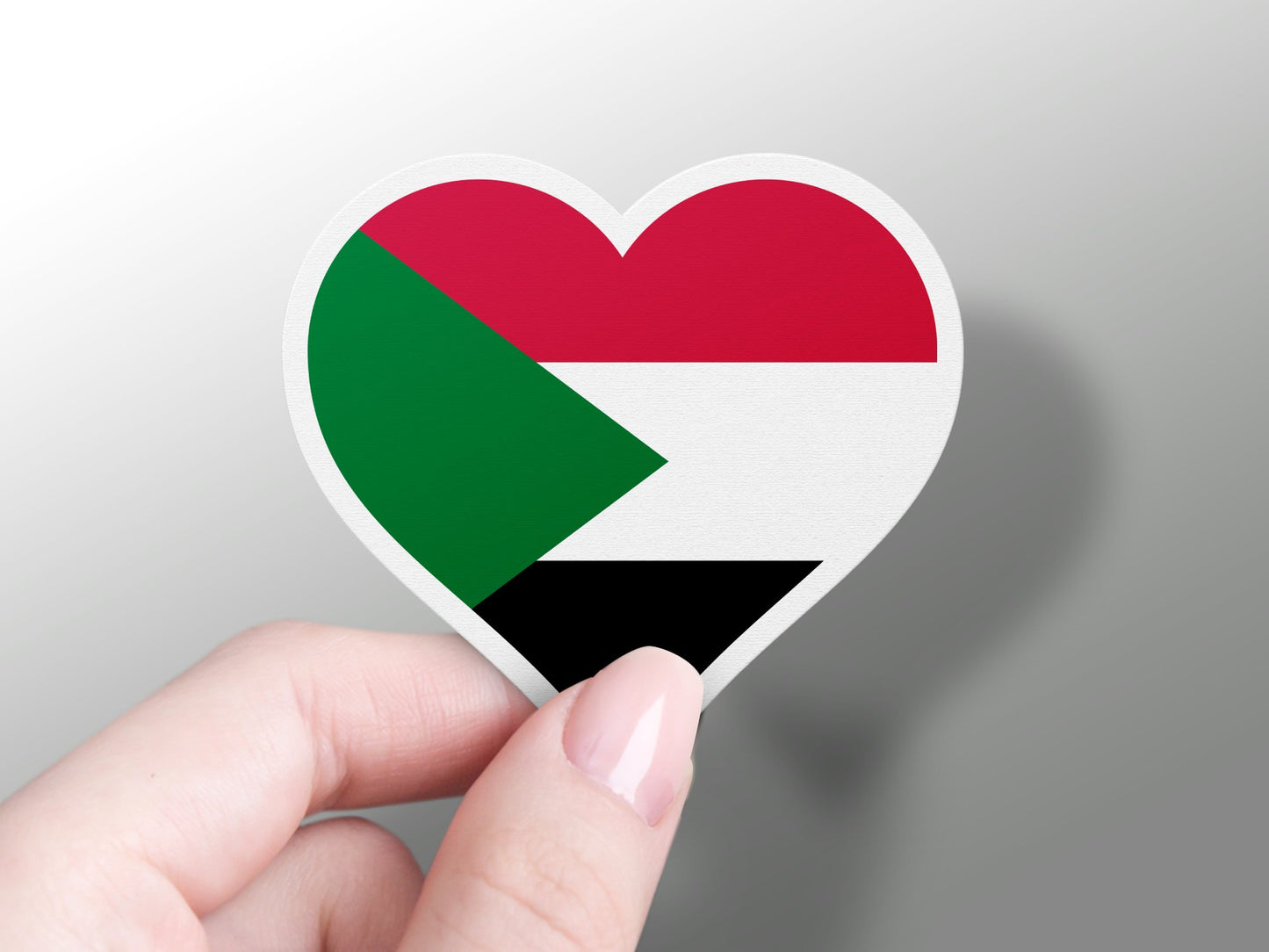 Wholesale Sudan Heart Flag Sticker