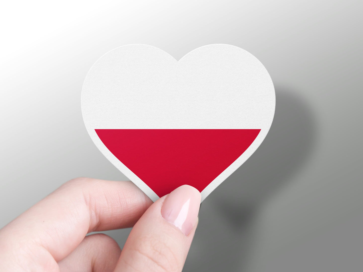 Wholesale Poland Heart Flag Sticker
