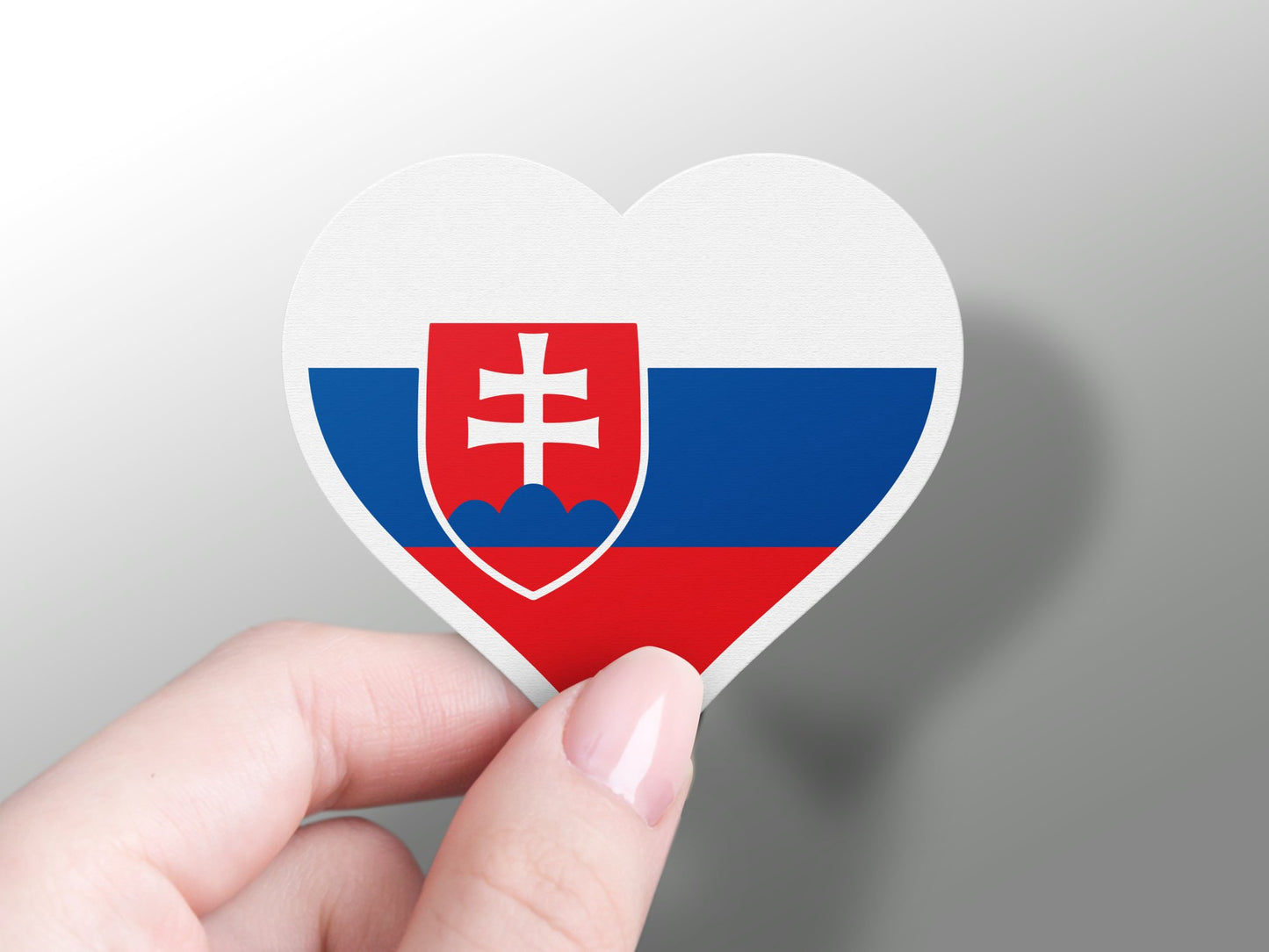 Wholesale Slovakia Heart Flag Sticker