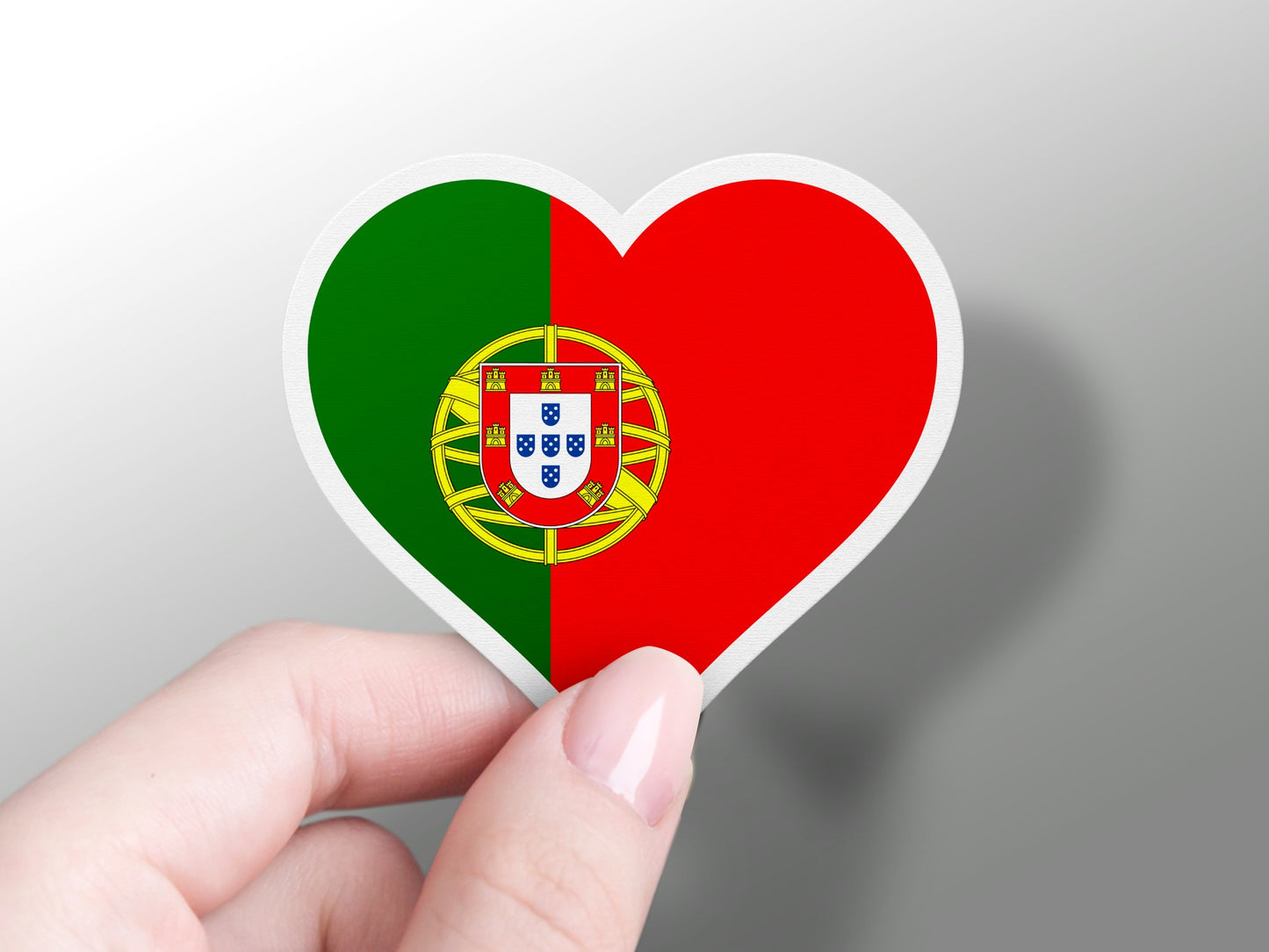 Wholesale Portugal Heart Flag Sticker