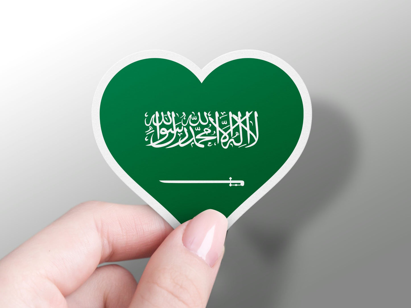 Wholesale Saudi Arabia Heart Flag Sticker
