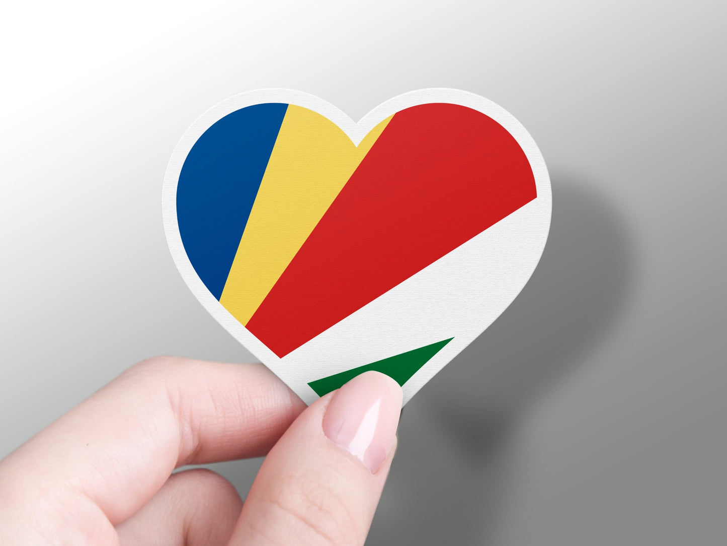 Wholesale Seychelles Heart Flag Sticker
