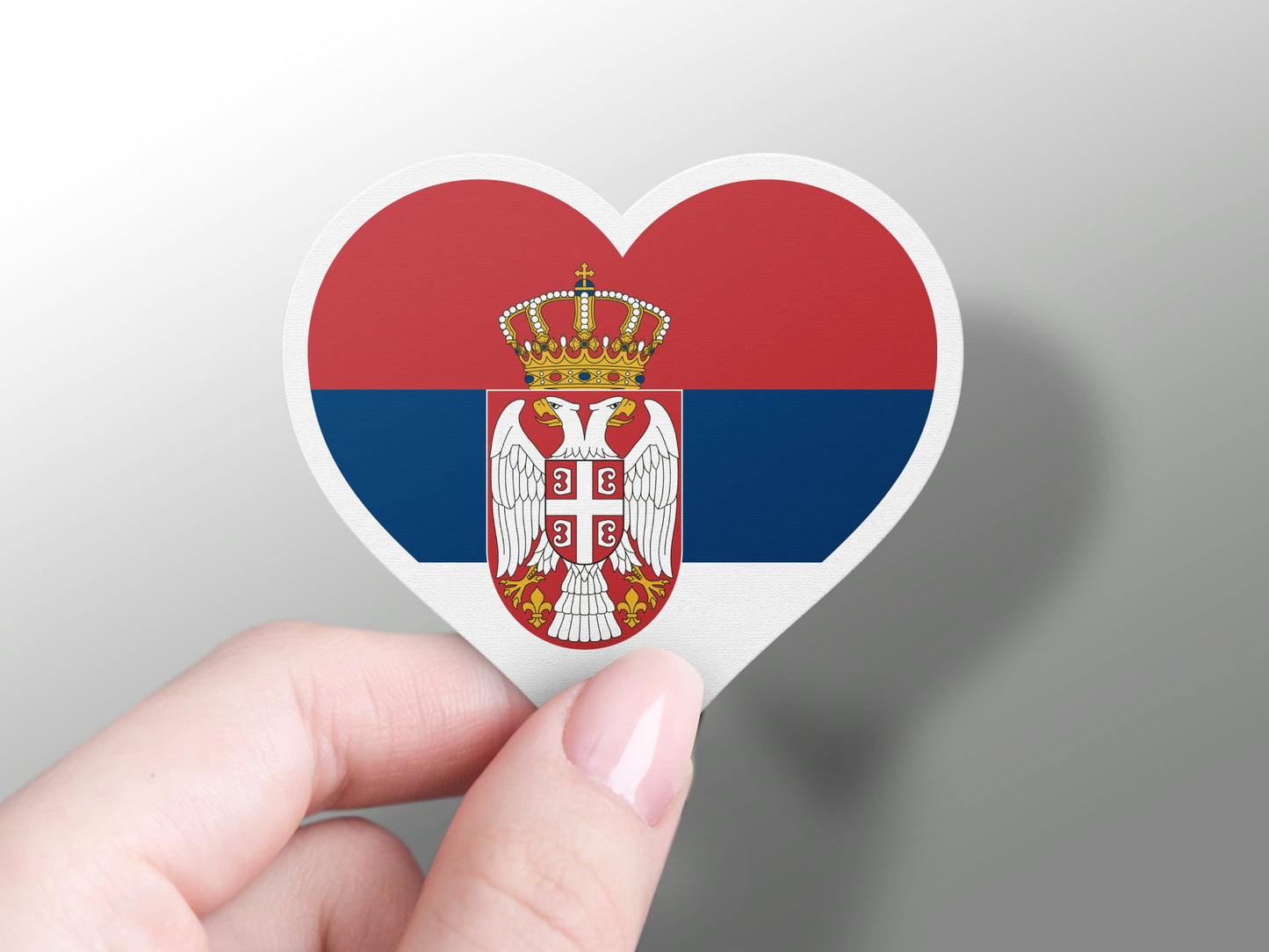 Wholesale Serbia Heart Flag Sticker