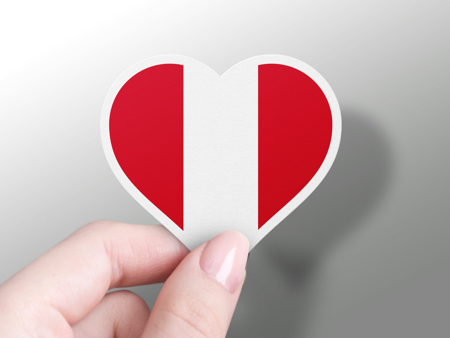 Wholesale Peru Heart Flag Sticker