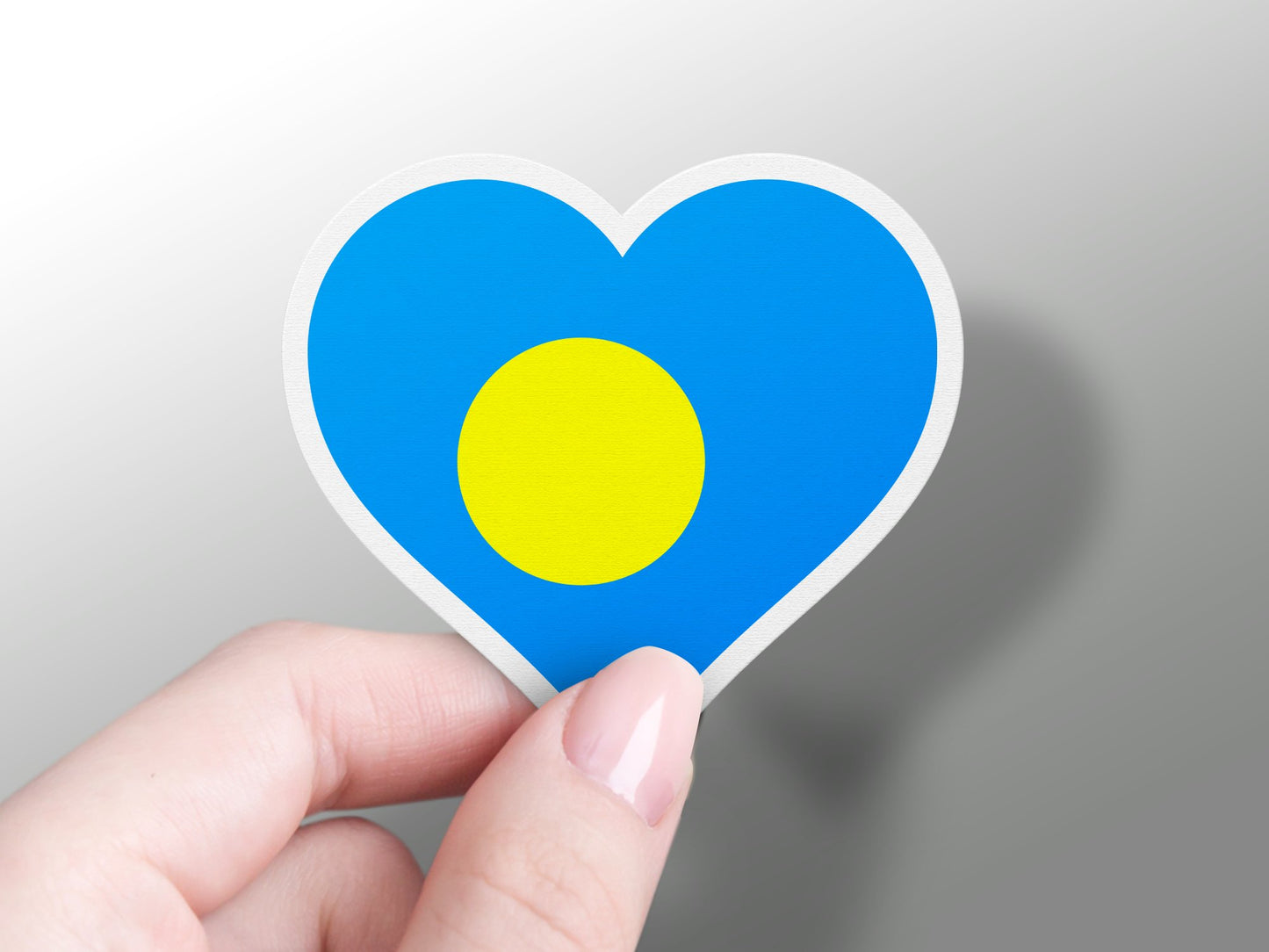 Wholesale Palau Heart Flag Sticker
