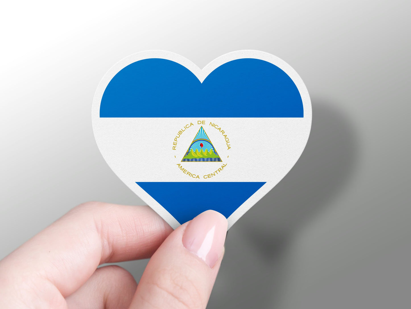 Wholesale Nicaragua Heart Flag Sticker