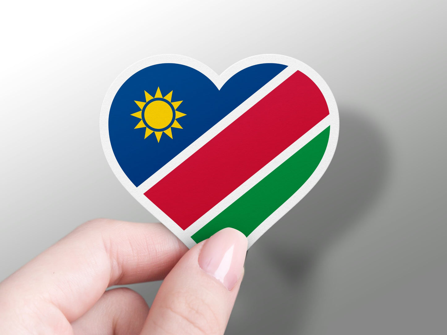 Wholesale Namibia Heart Flag Sticker