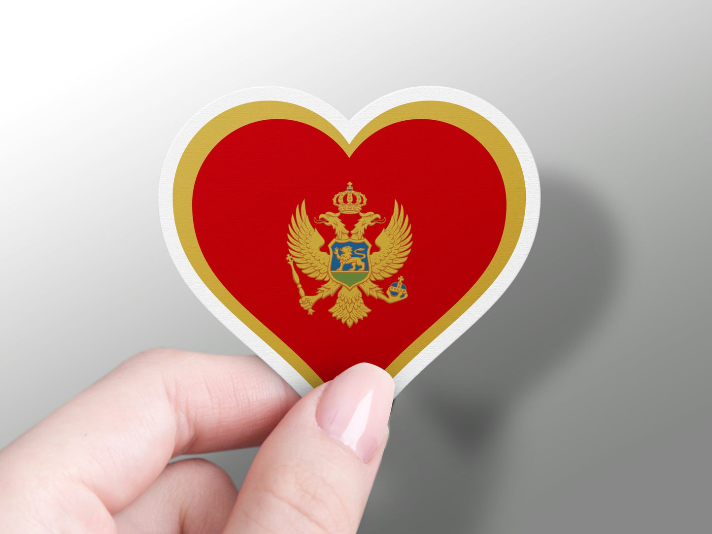 Wholesale Montenegro Heart Flag Sticker