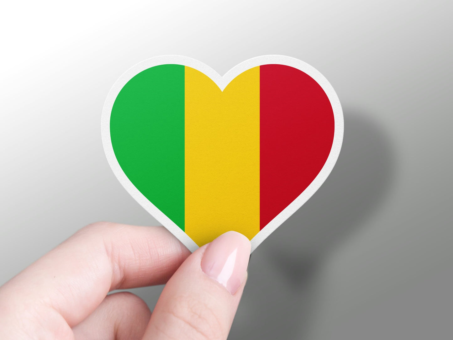 Wholesale Mali Heart Flag Sticker