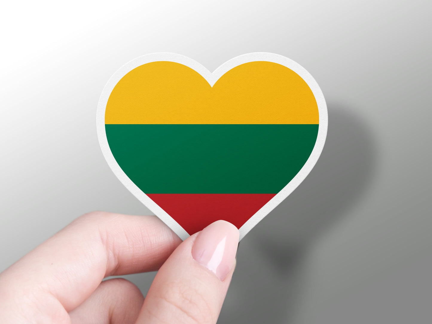Wholesale Lithuania Heart Flag Sticker