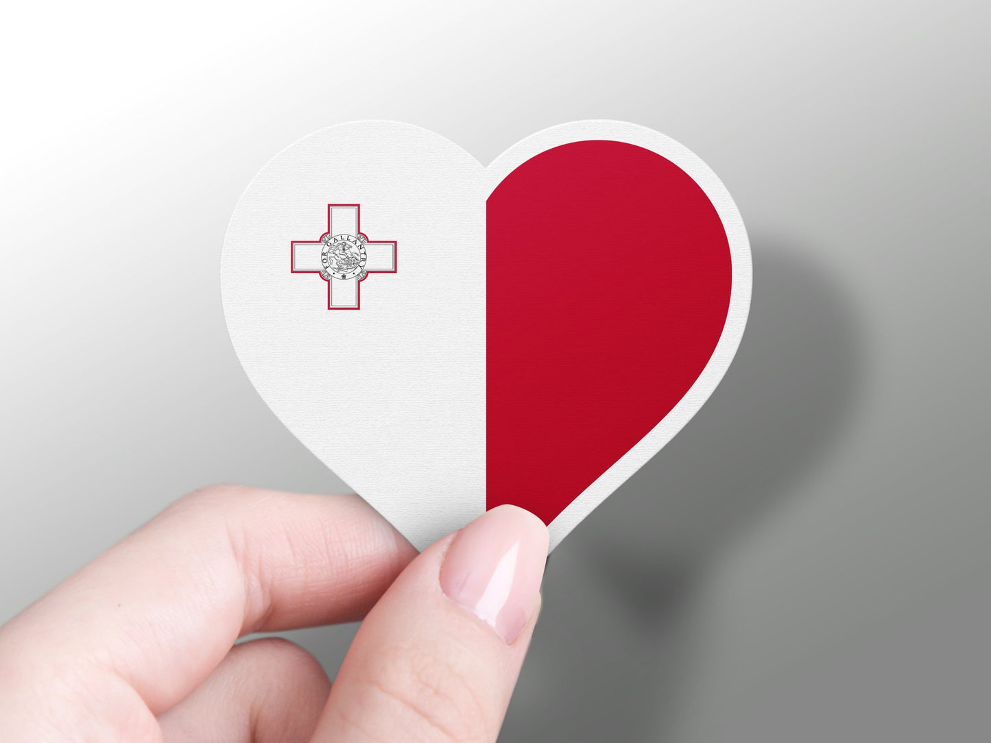 Wholesale Malta Heart Flag Sticker