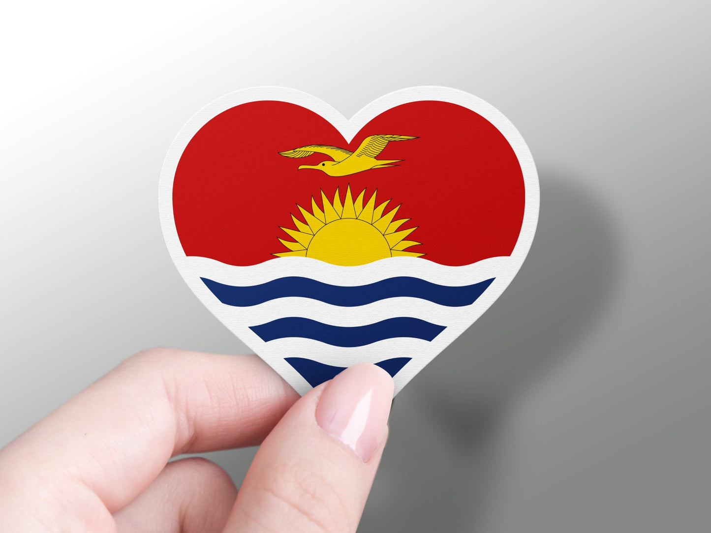 Wholesale Kiribati Heart Flag Sticker