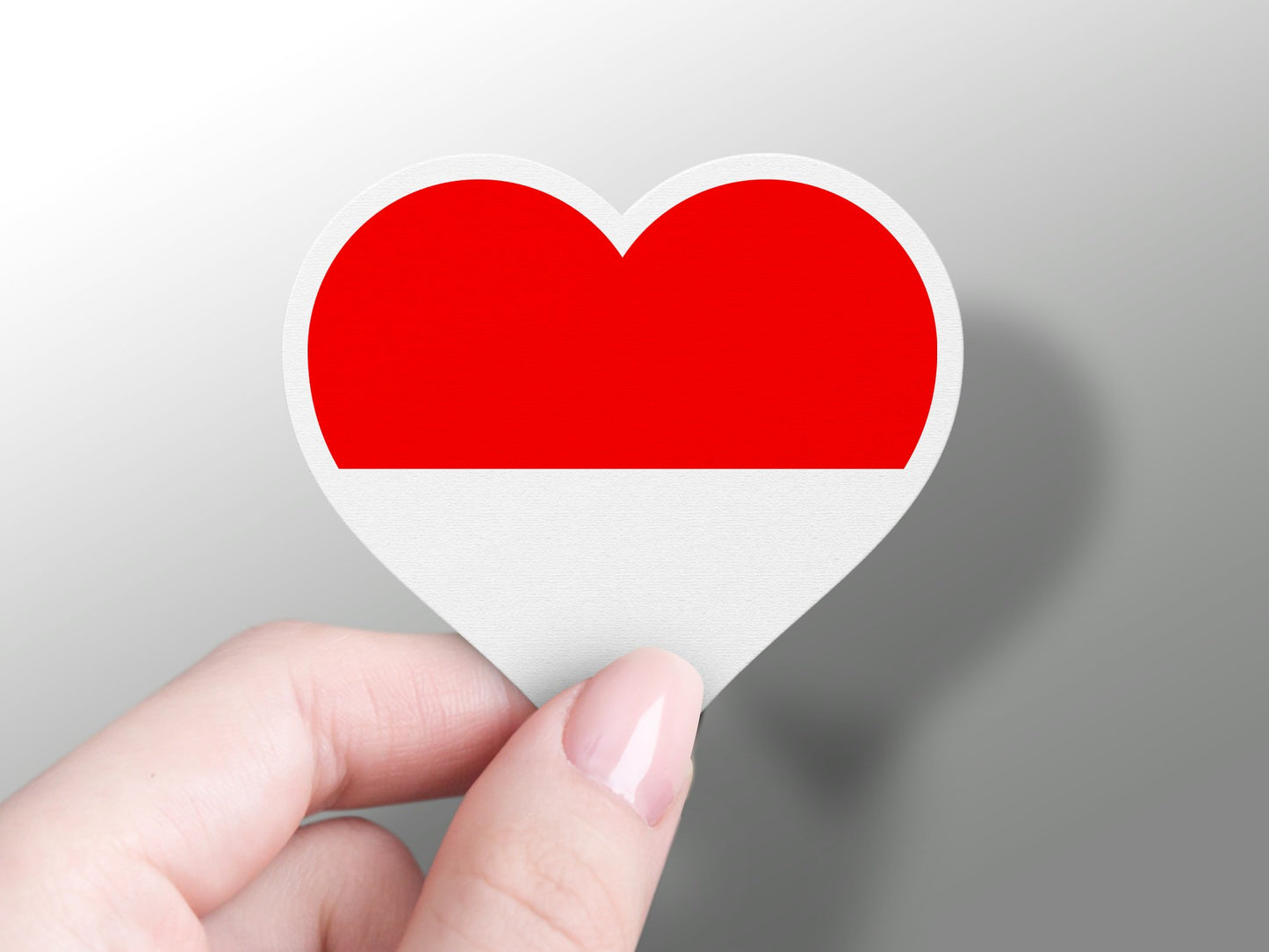 Wholesale Indonesia Heart Flag Sticker