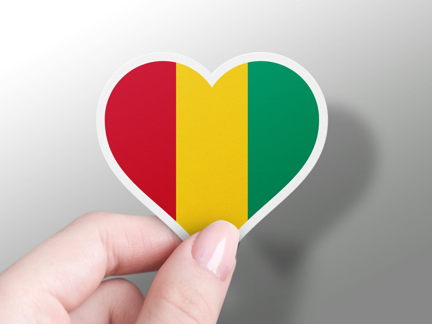 Wholesale Mali Heart Flag Sticker