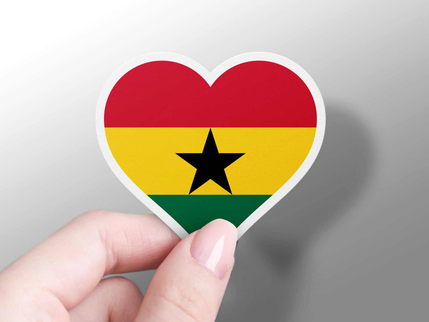Wholesale Ghana Heart Flag Sticker