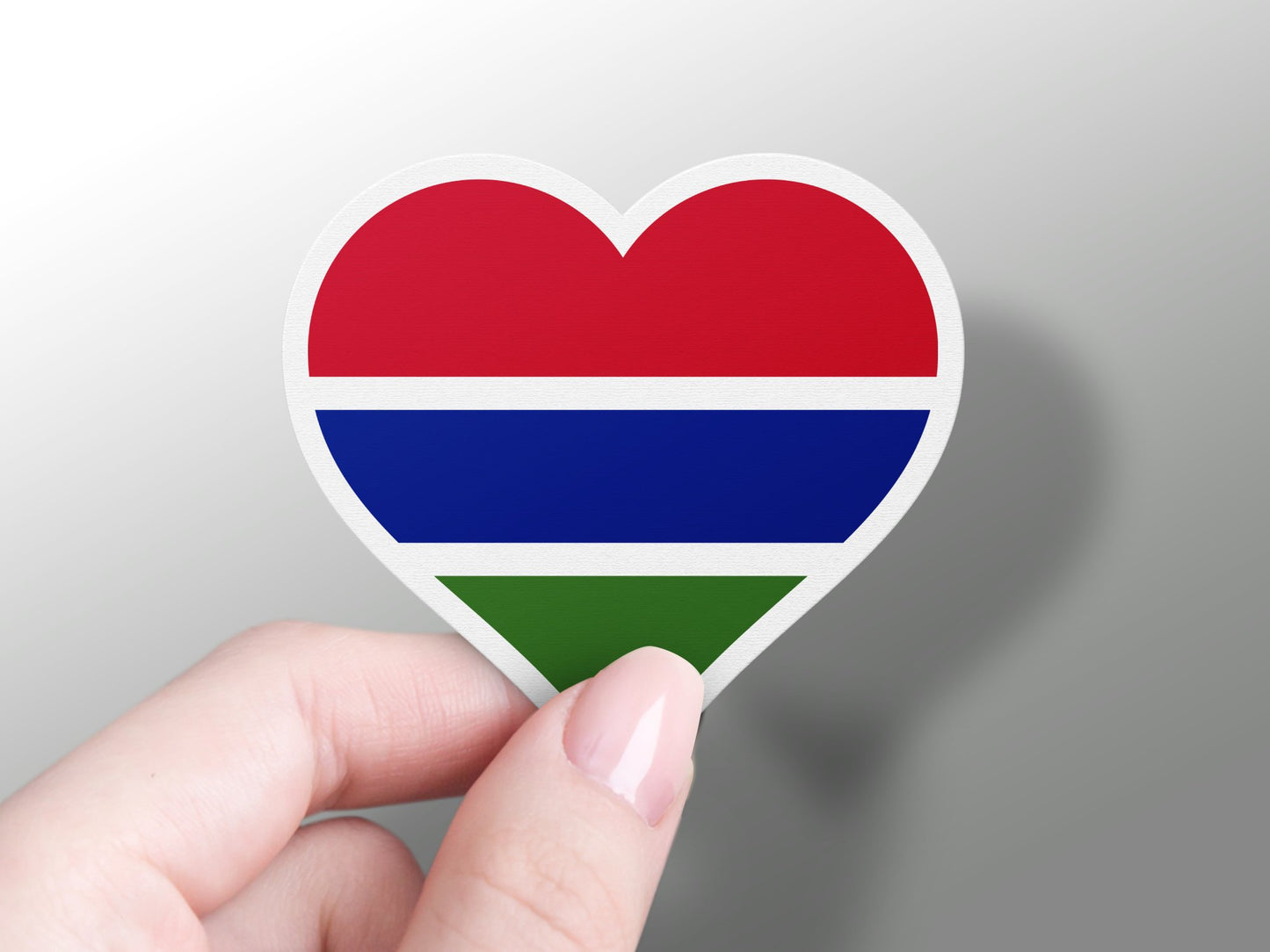 Wholesale Gambia Heart Flag Sticker