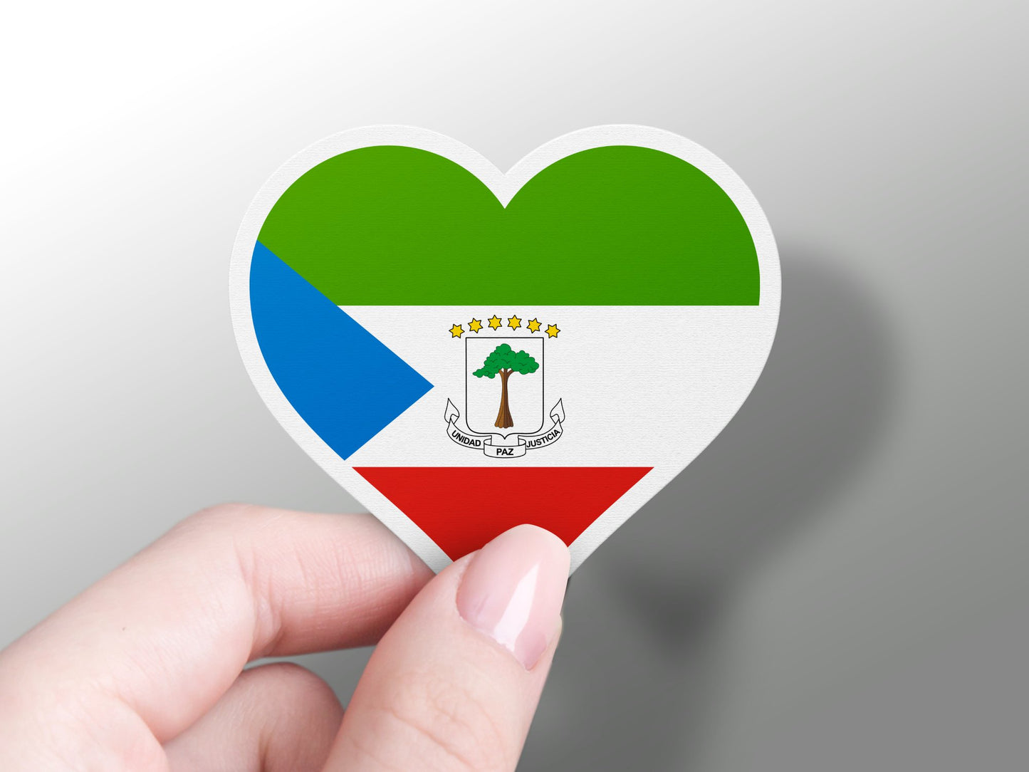 Wholesale Heart Guinea Flag Sticker