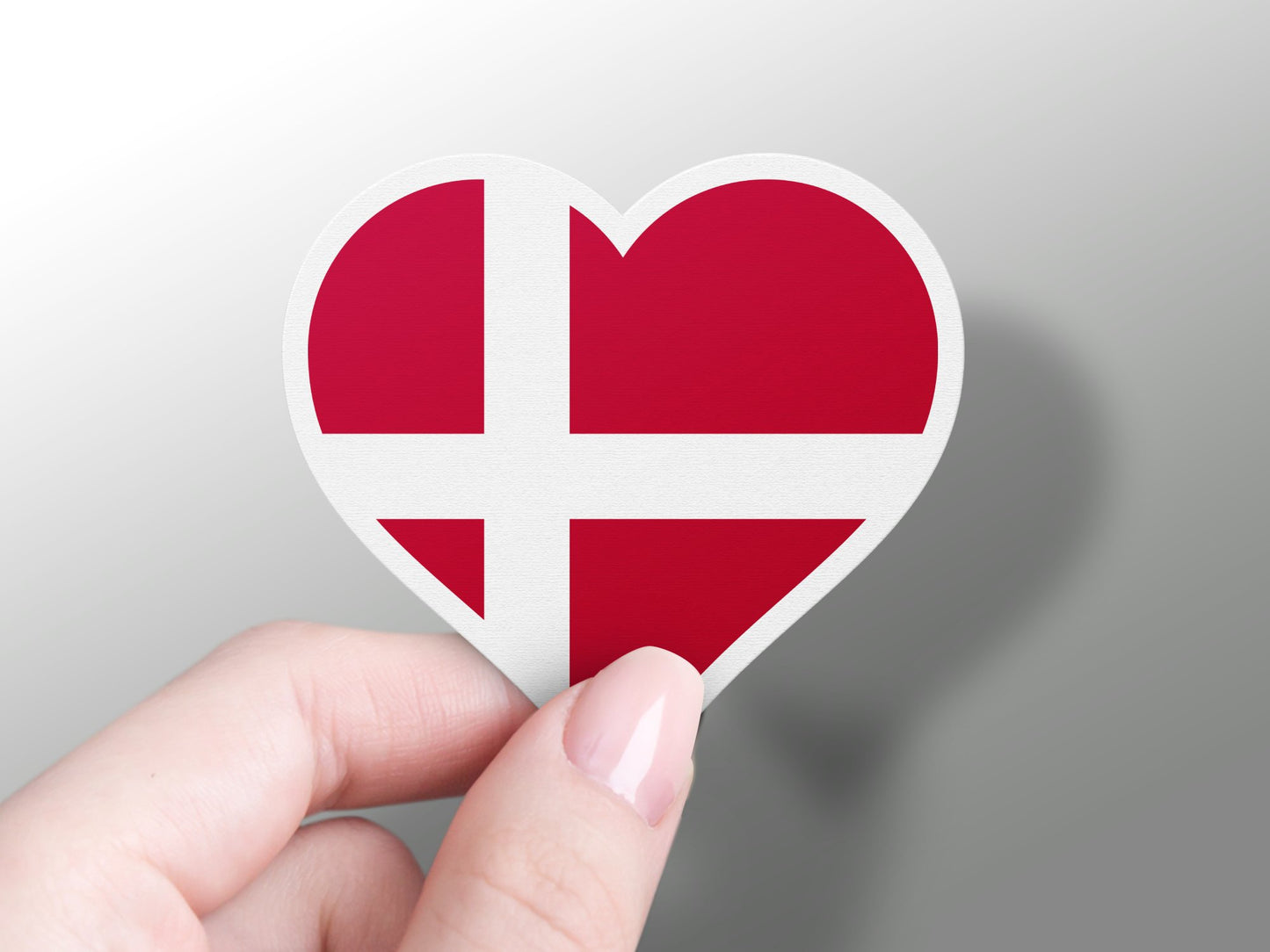 Wholesale Heart Denmark Flag Sticker