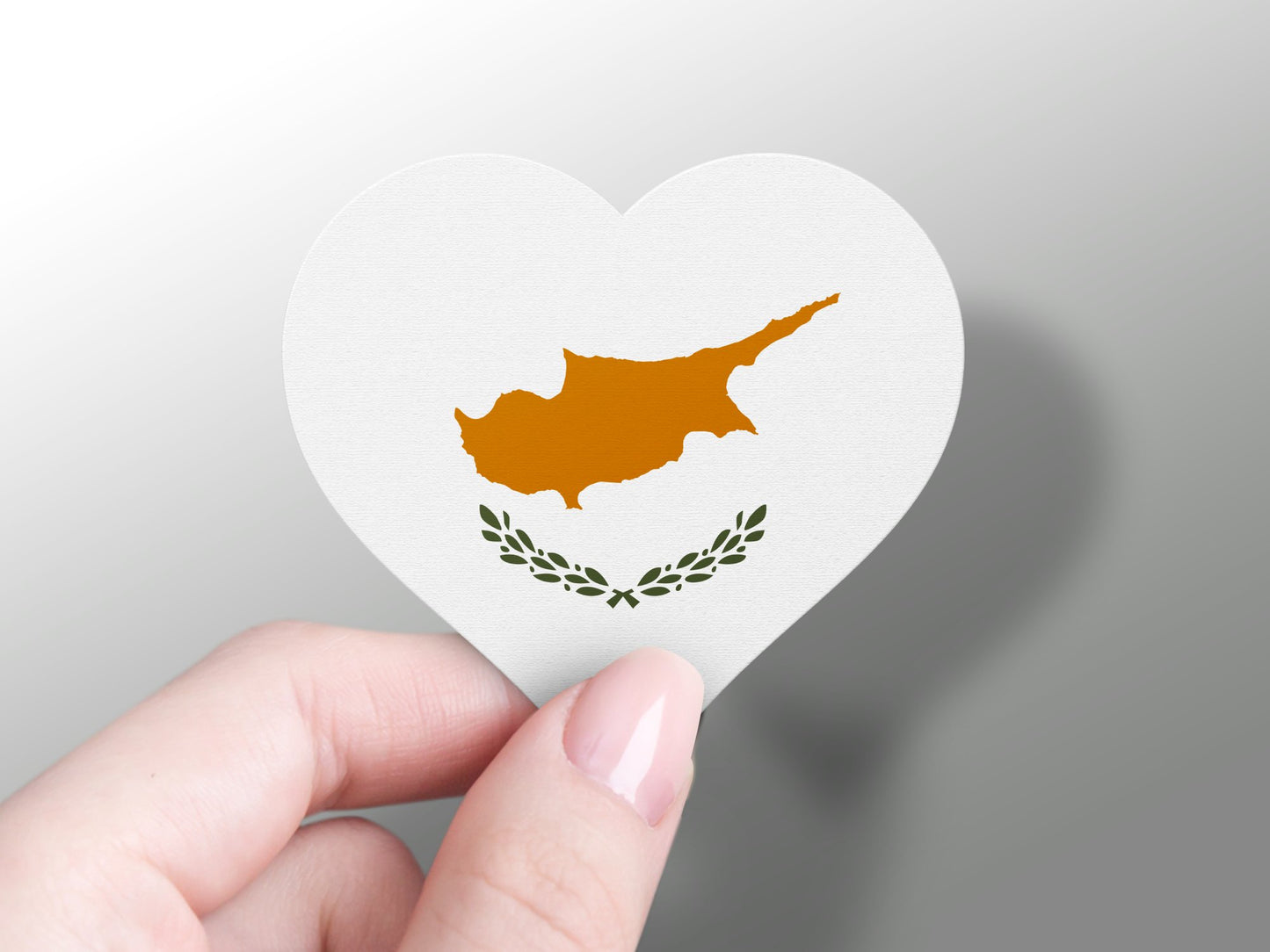 Wholesale Heart Cyprus Flag Sticker