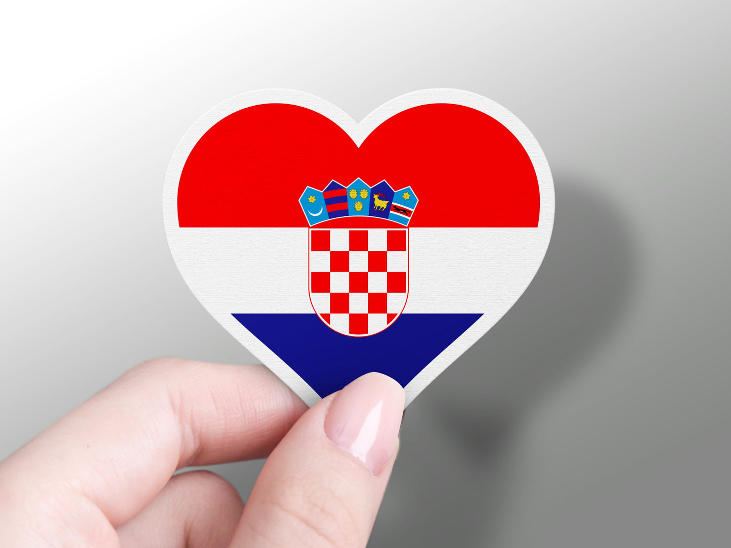Wholesale Heart Croatia Flag Sticker
