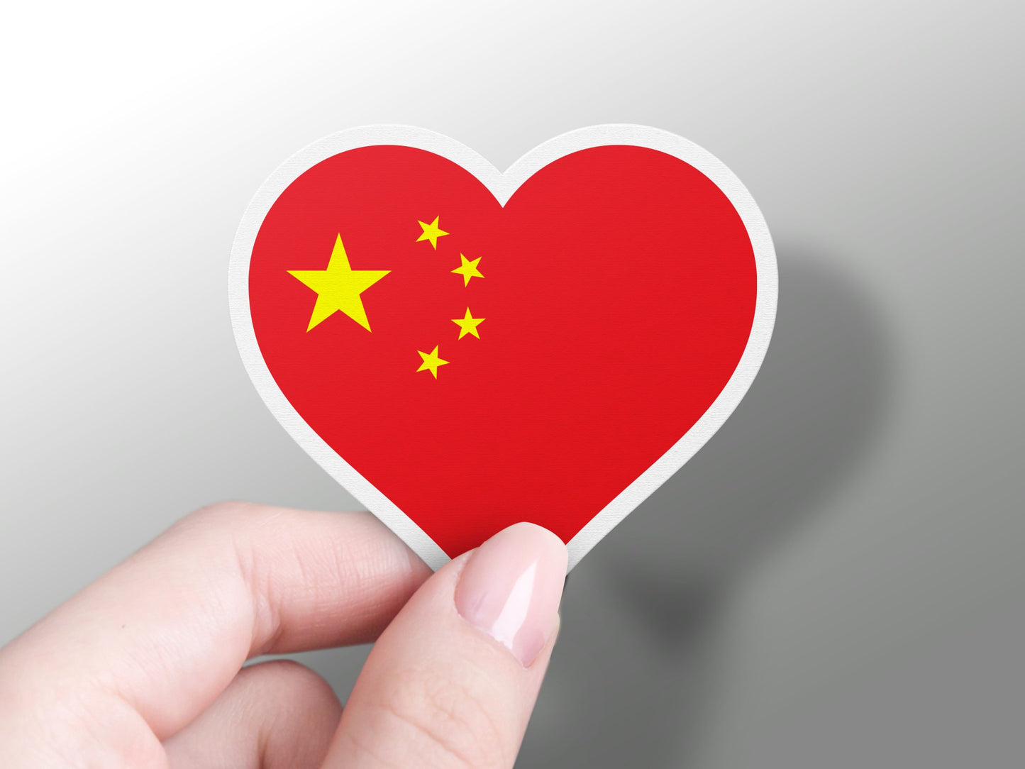 Wholesale Heart China Flag Sticker