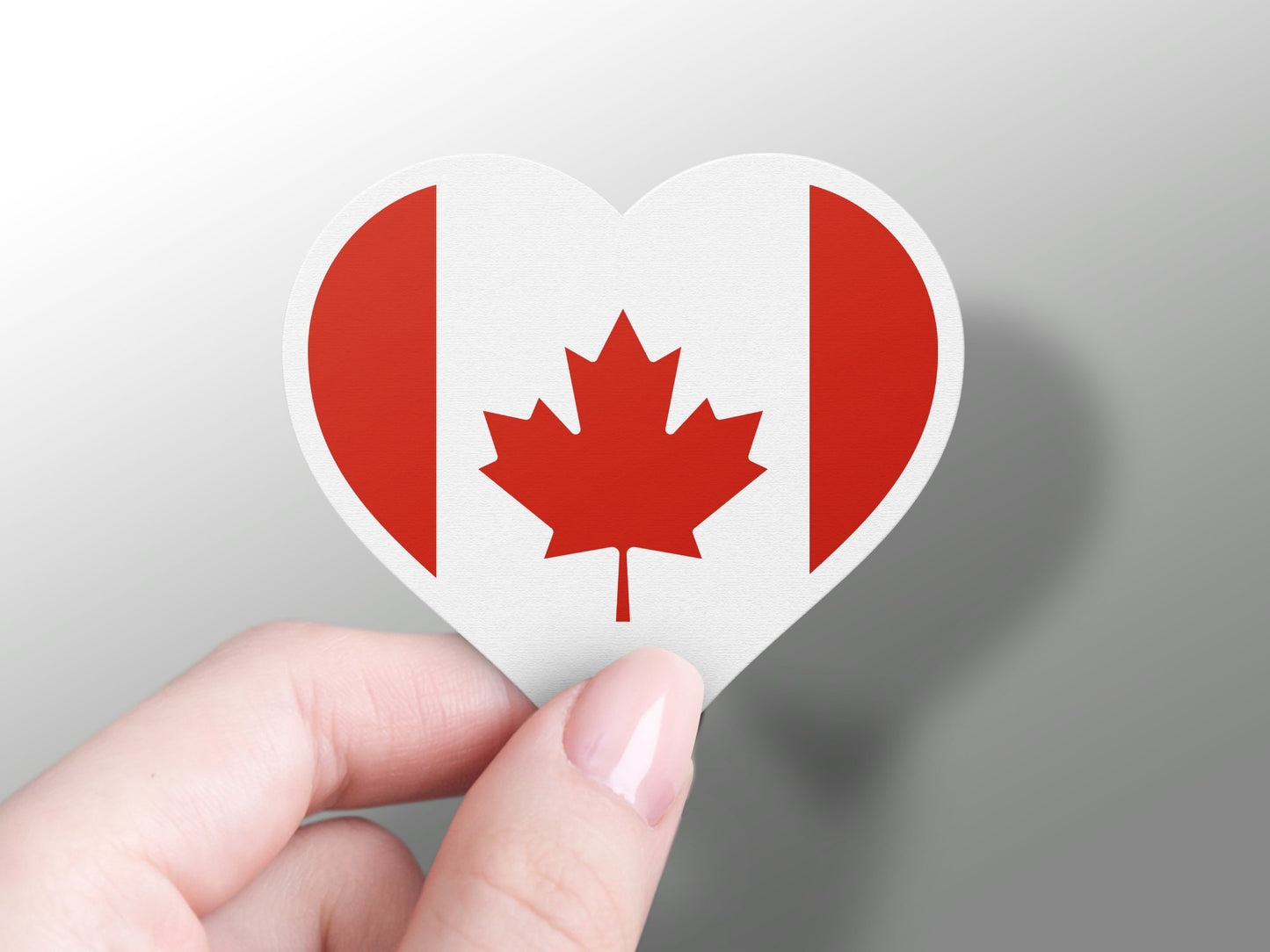 Wholesale Heart Canada Flag Sticker