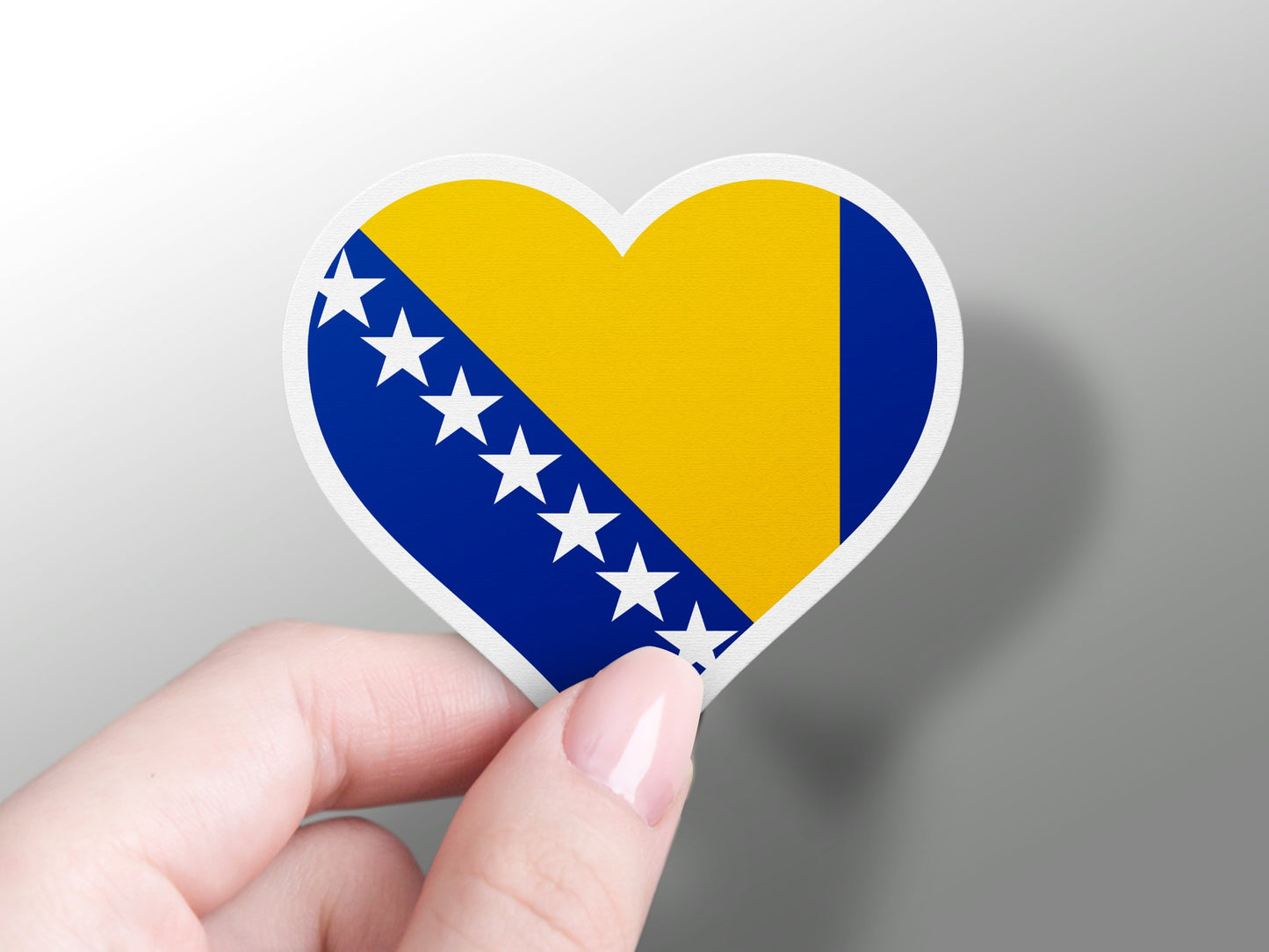 Wholesale Heart Bosnia and Herzegovina Flag Sticker
