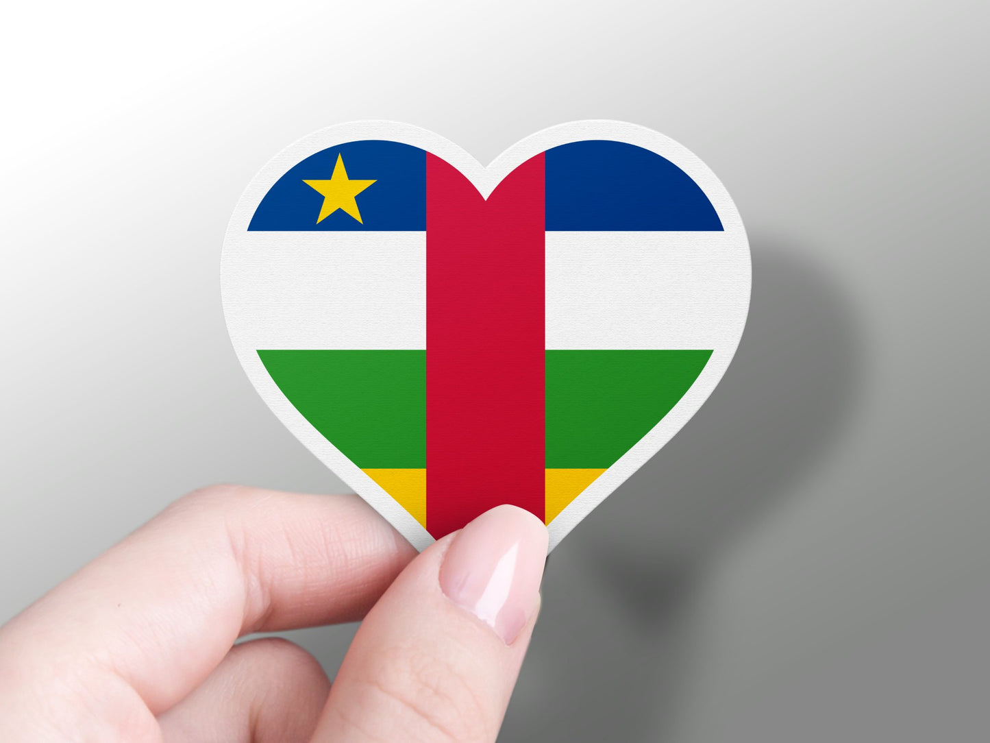 Wholesale Heart Central African Republic Flag Sticker